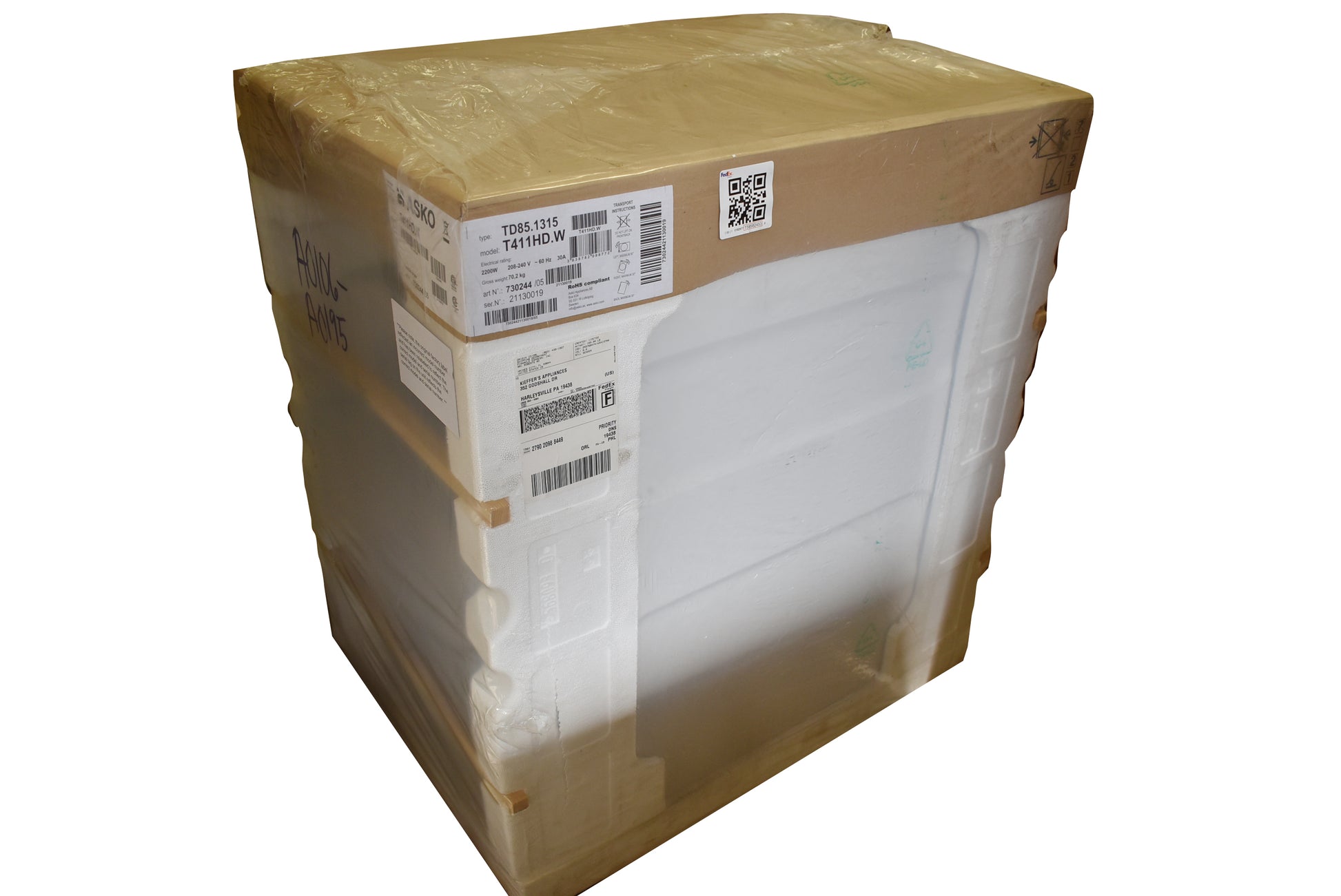 Asko T411HSW 24" White Front Load Electric Dryer