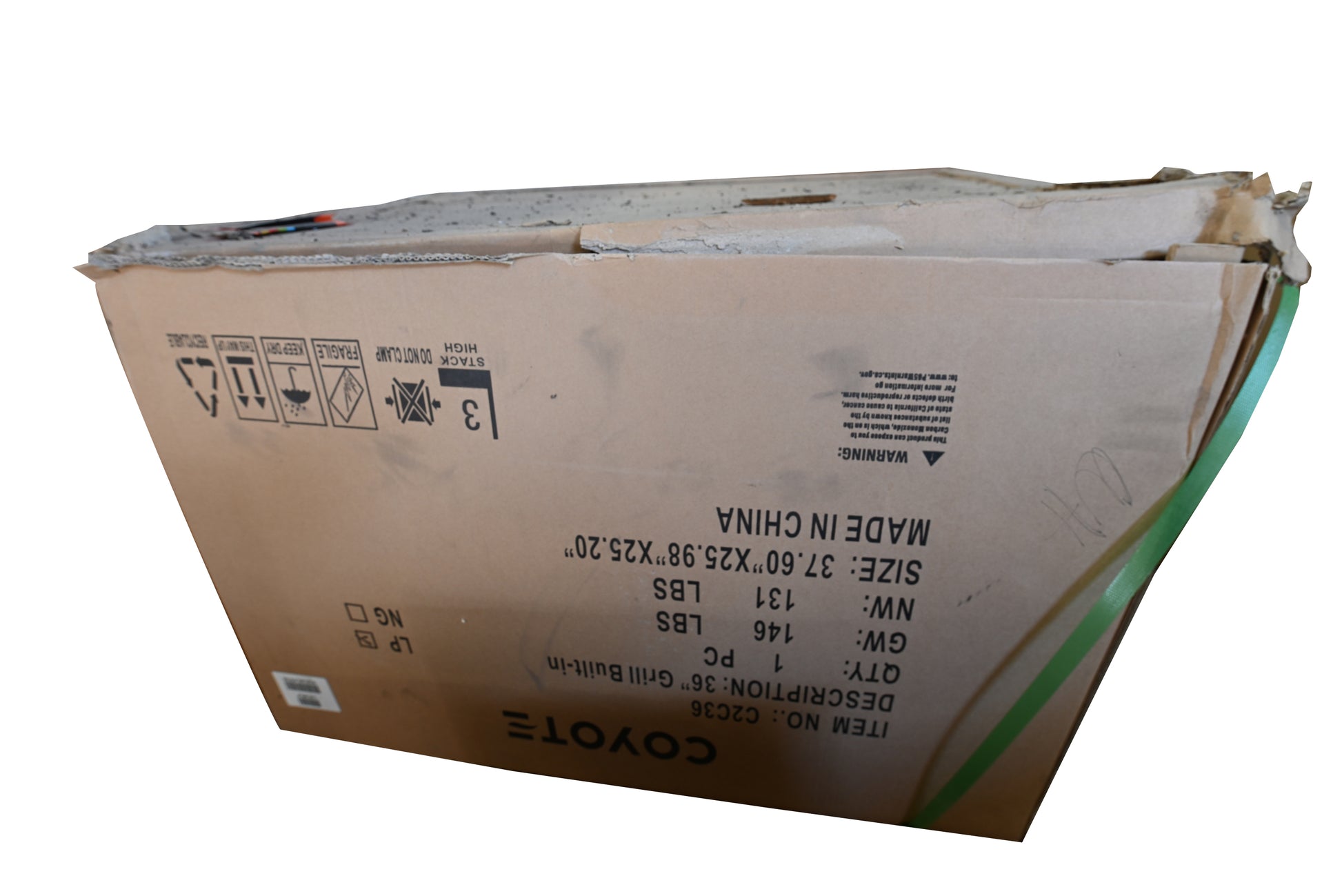 Coyote C2C36LP 36" Stainless Steel Built-In Liquid Propane Grill