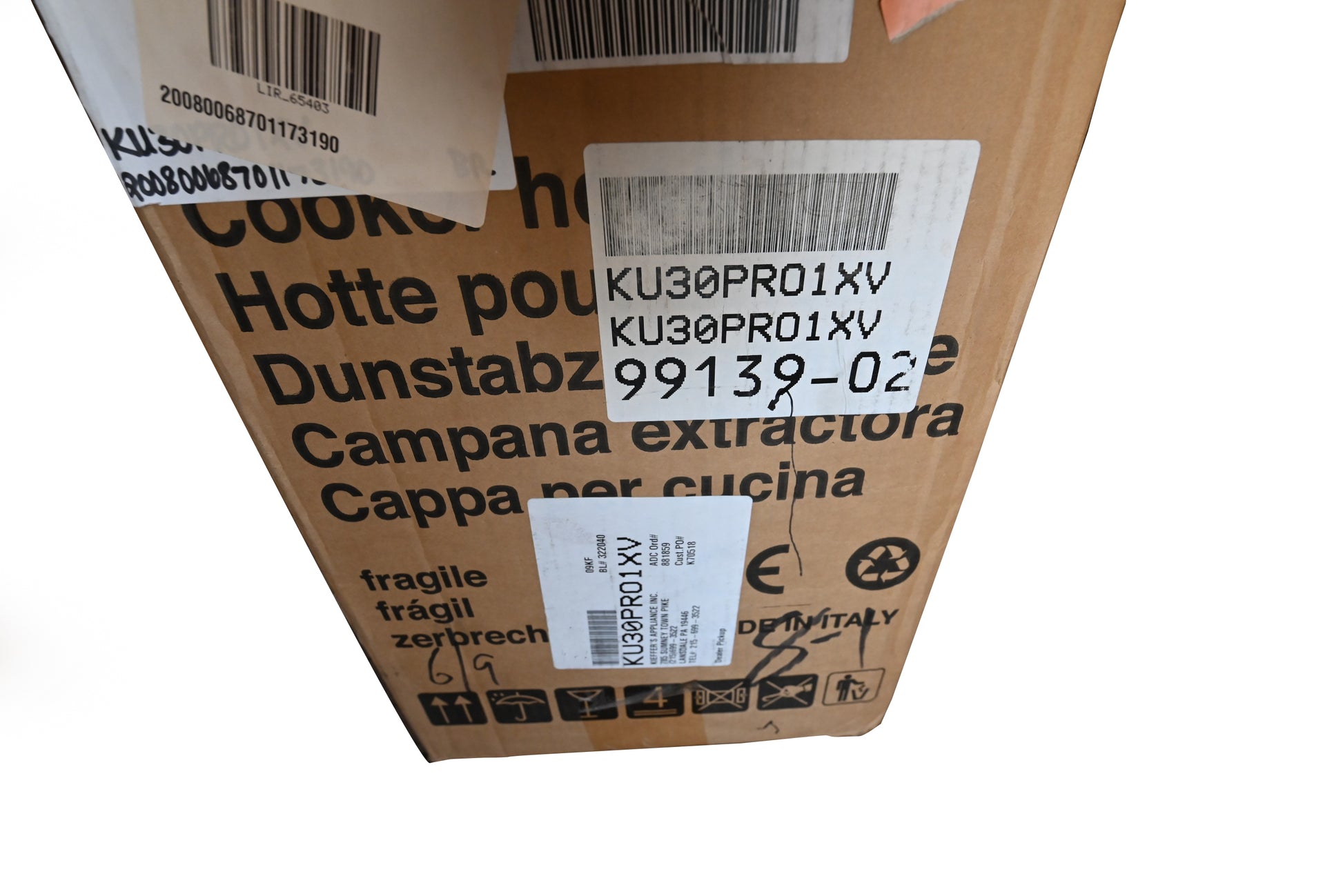 Bertazzoni KU30PRO1XV 30" Stainless Steel Under Cabinet Range Hood