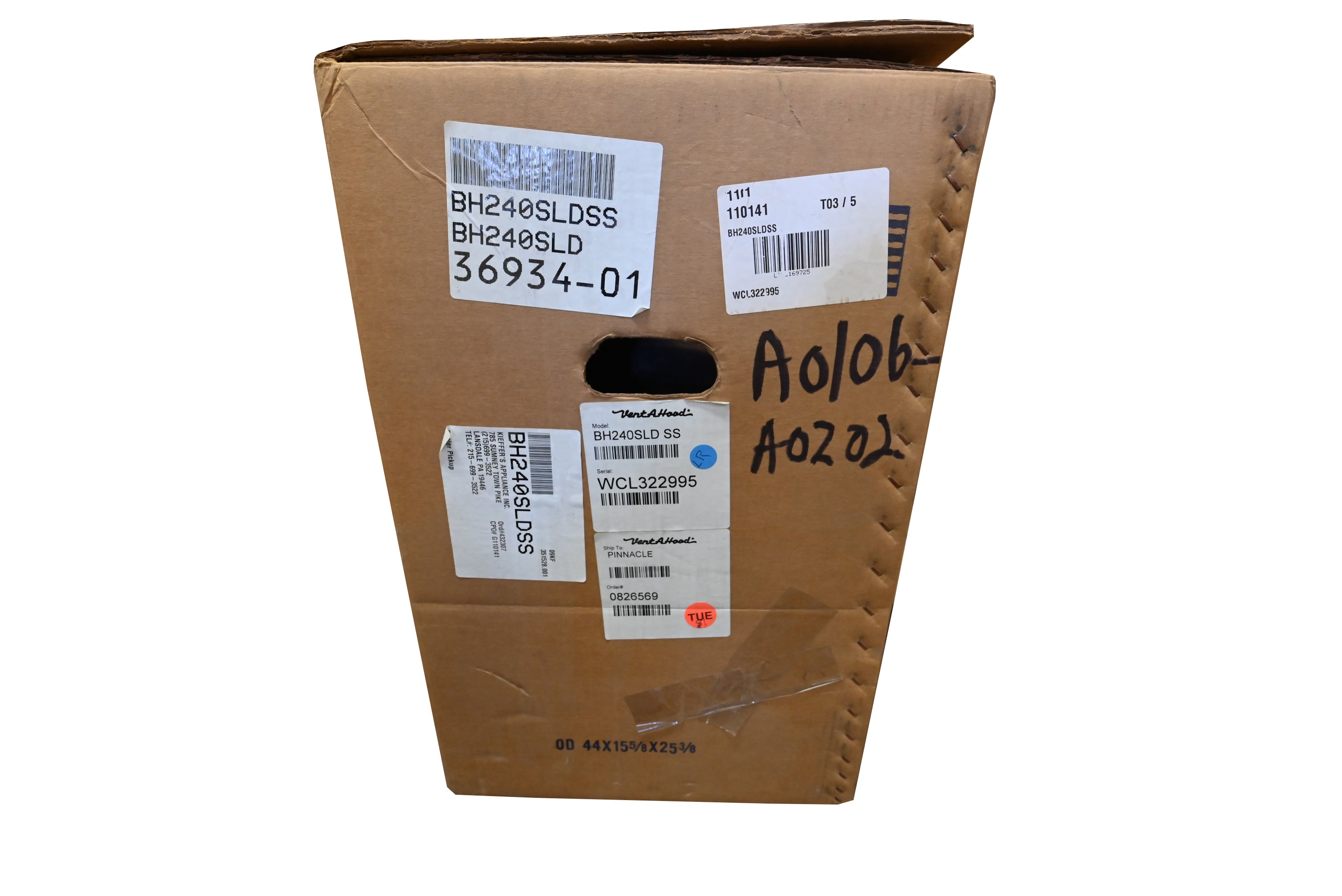 Vent-A-Hood BH240SLDSS 42" Stainless Steel Under Cabinet Hood Liner Insert