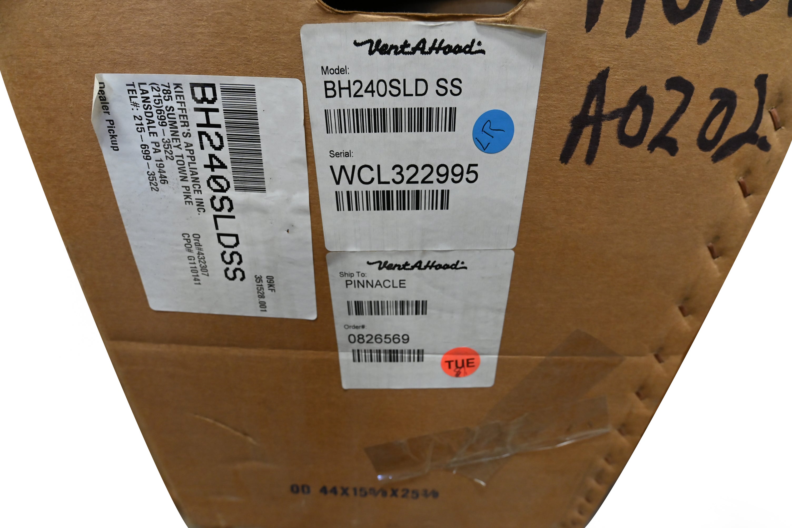 Vent-A-Hood BH240SLDSS 42" Stainless Steel Under Cabinet Hood Liner Insert