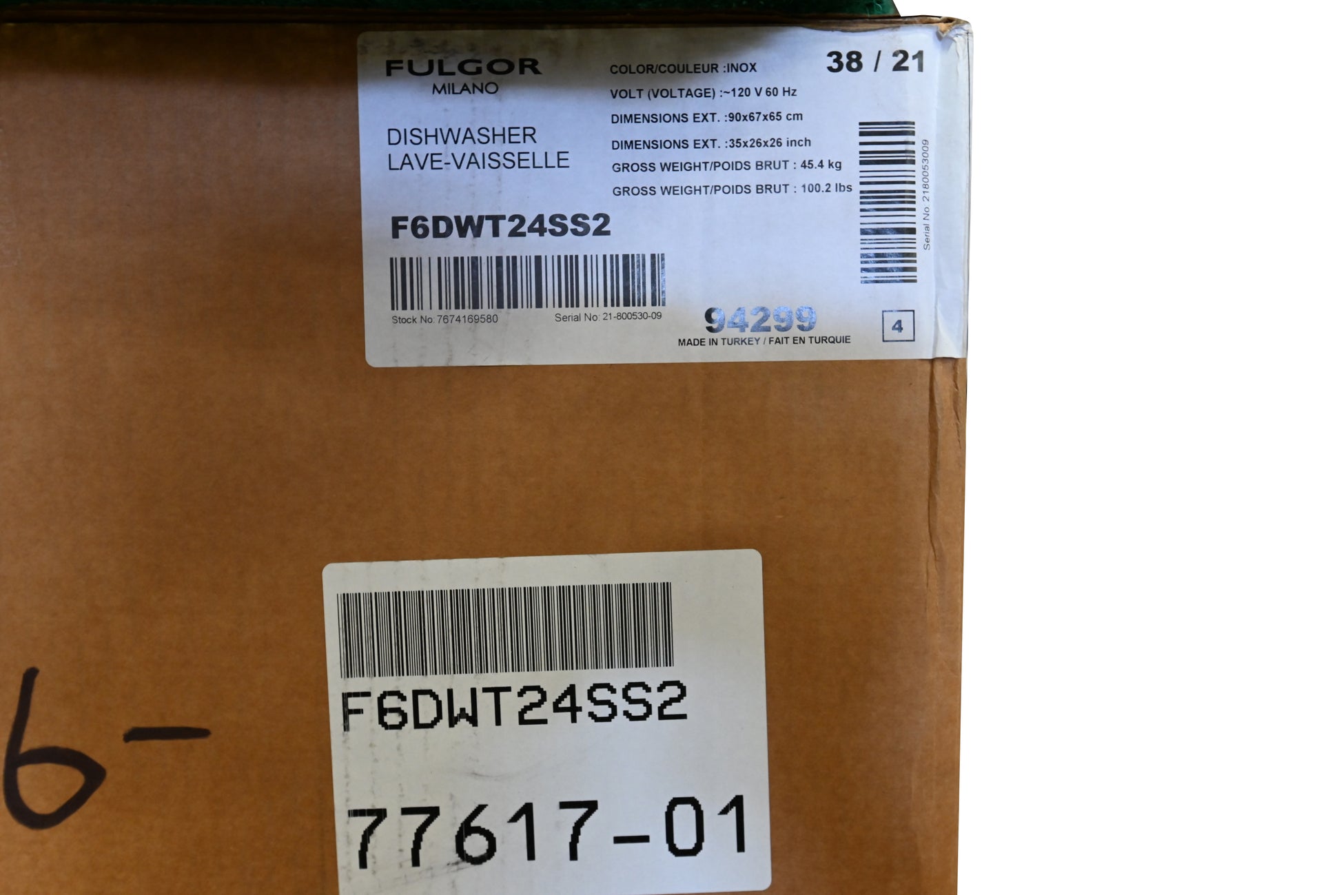 Fulgor Milano F6DWT24SS2 24" Stainless Steel Dishwasher