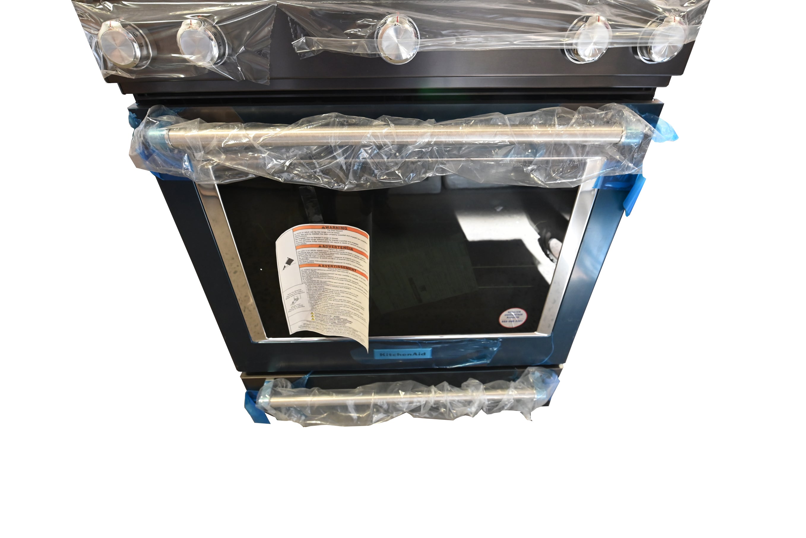 KitchenAid KSGG700EBS 30" Black Stainless Gas Range