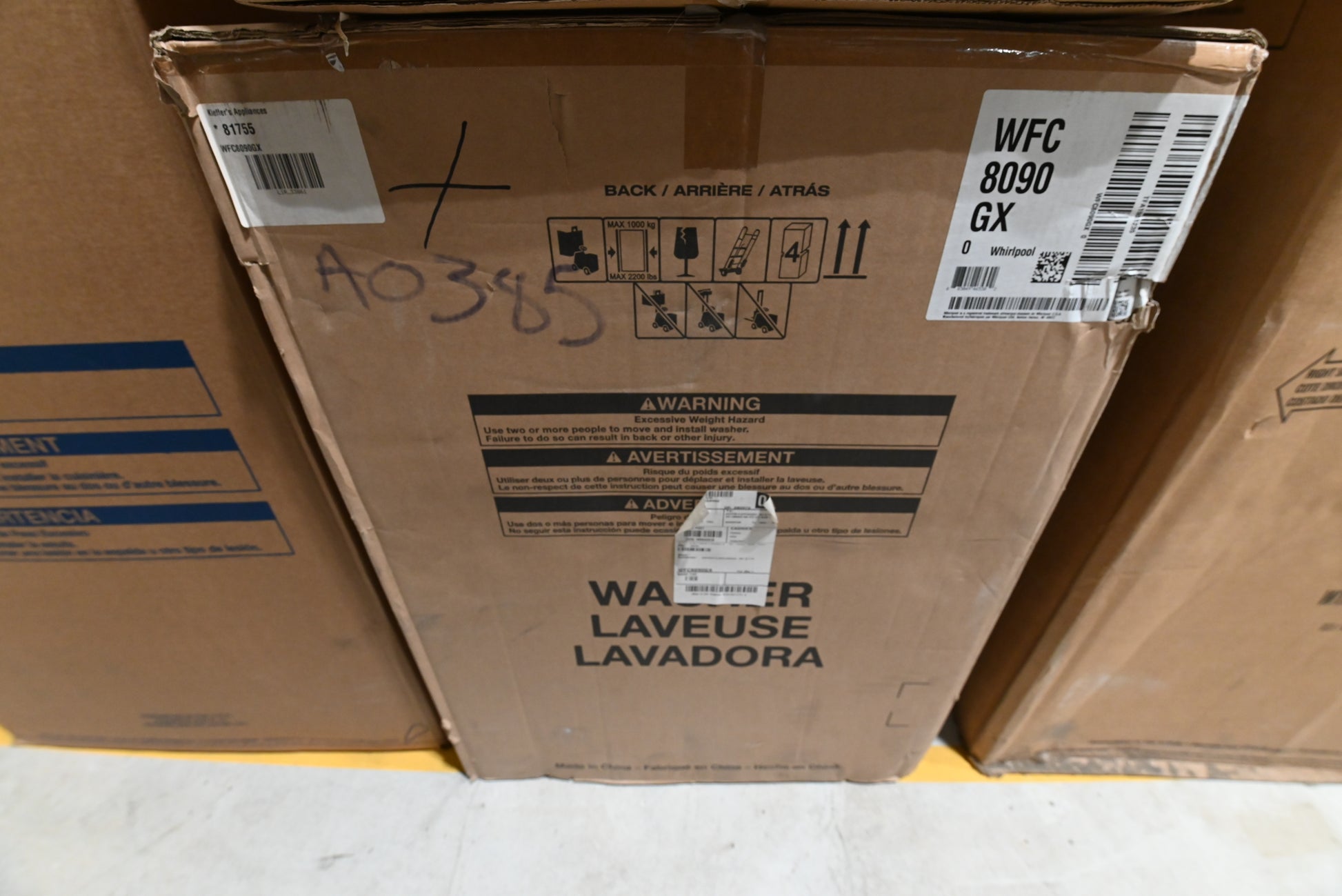 Whirpool WFC8090GX 24" Cashmere Front load Washer/Dryer Combo