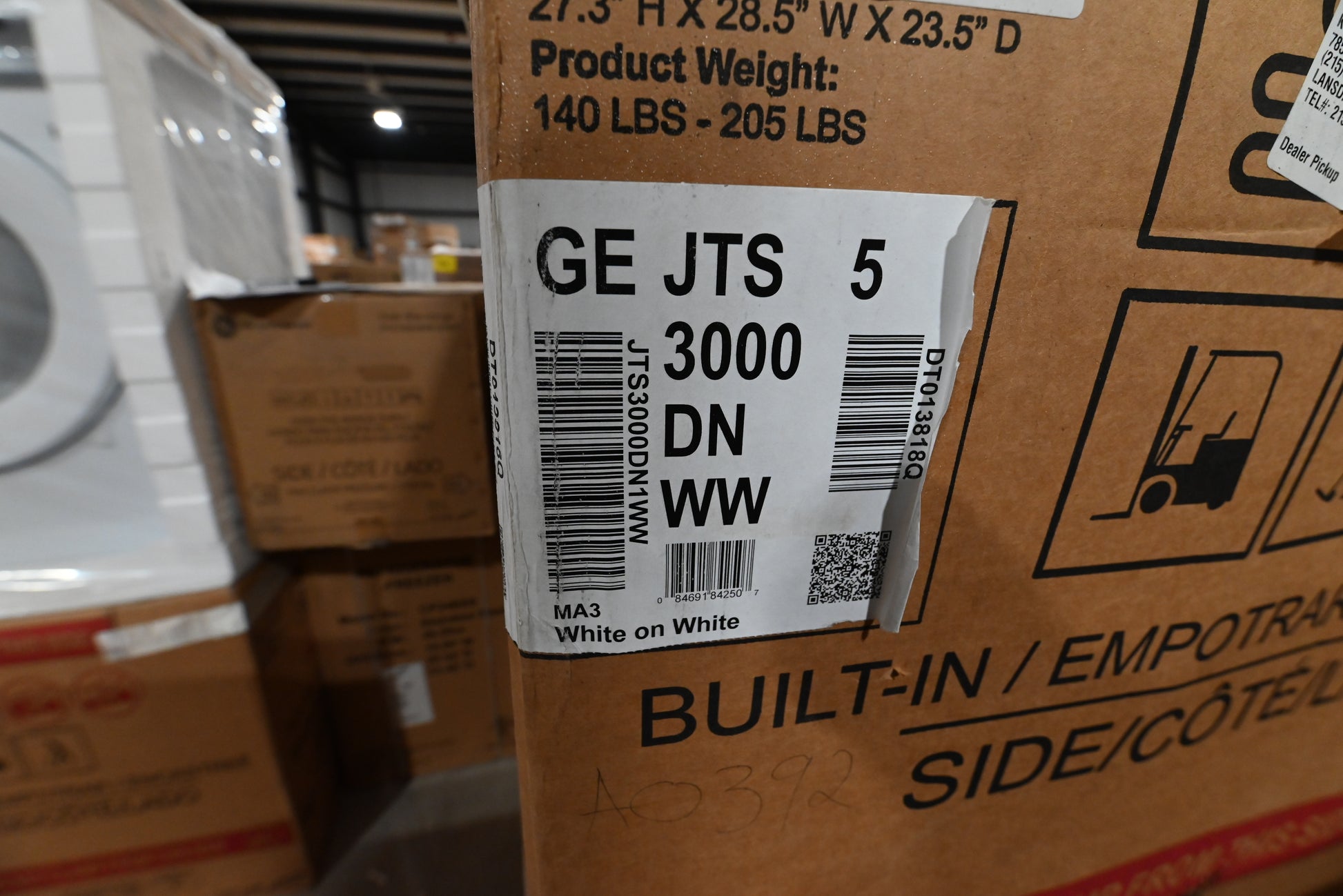 GE JTS3000DNWW 30" White Electric Single Wall Oven