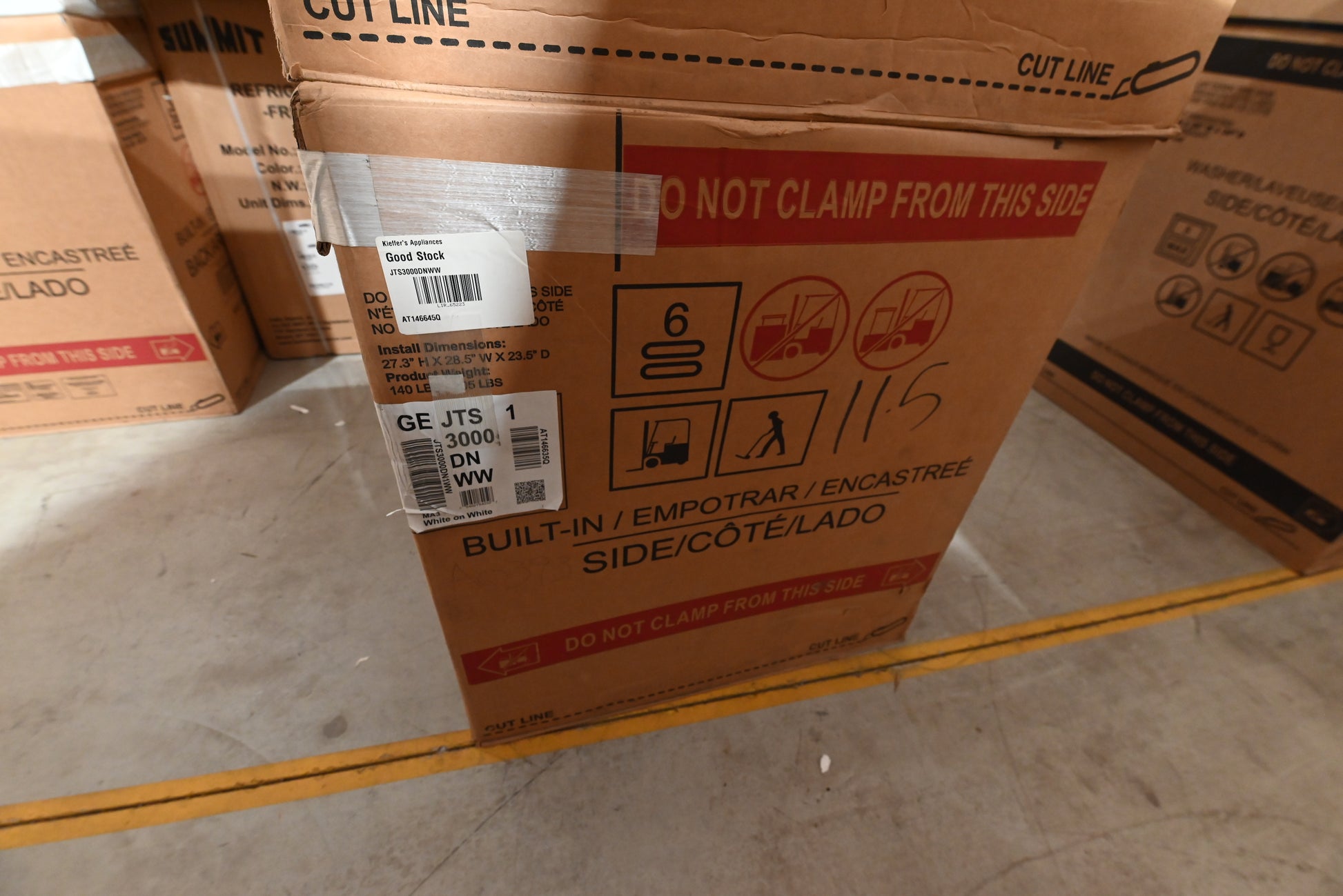 GE JTS3000DNWW 30" White Electric Single Wall Oven