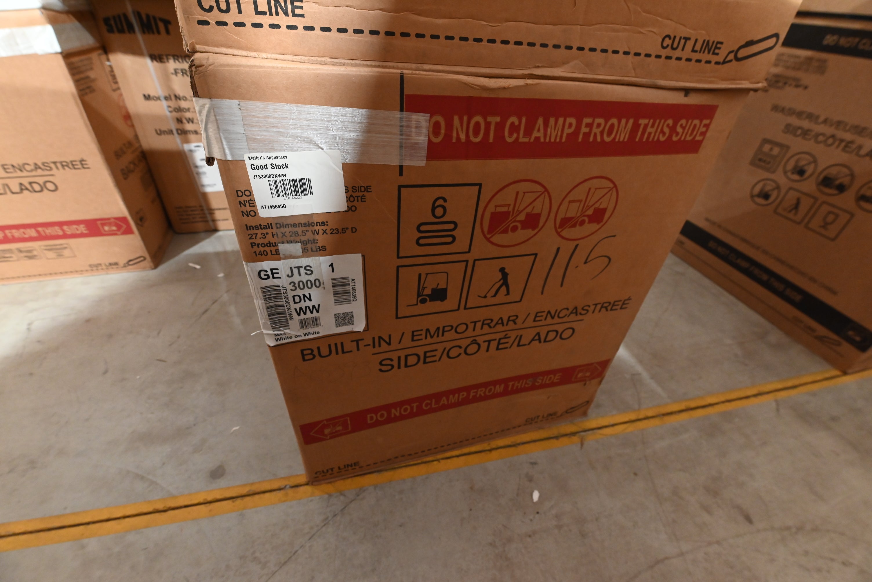 GE JTS3000DNWW 30" White Electric Single Wall Oven