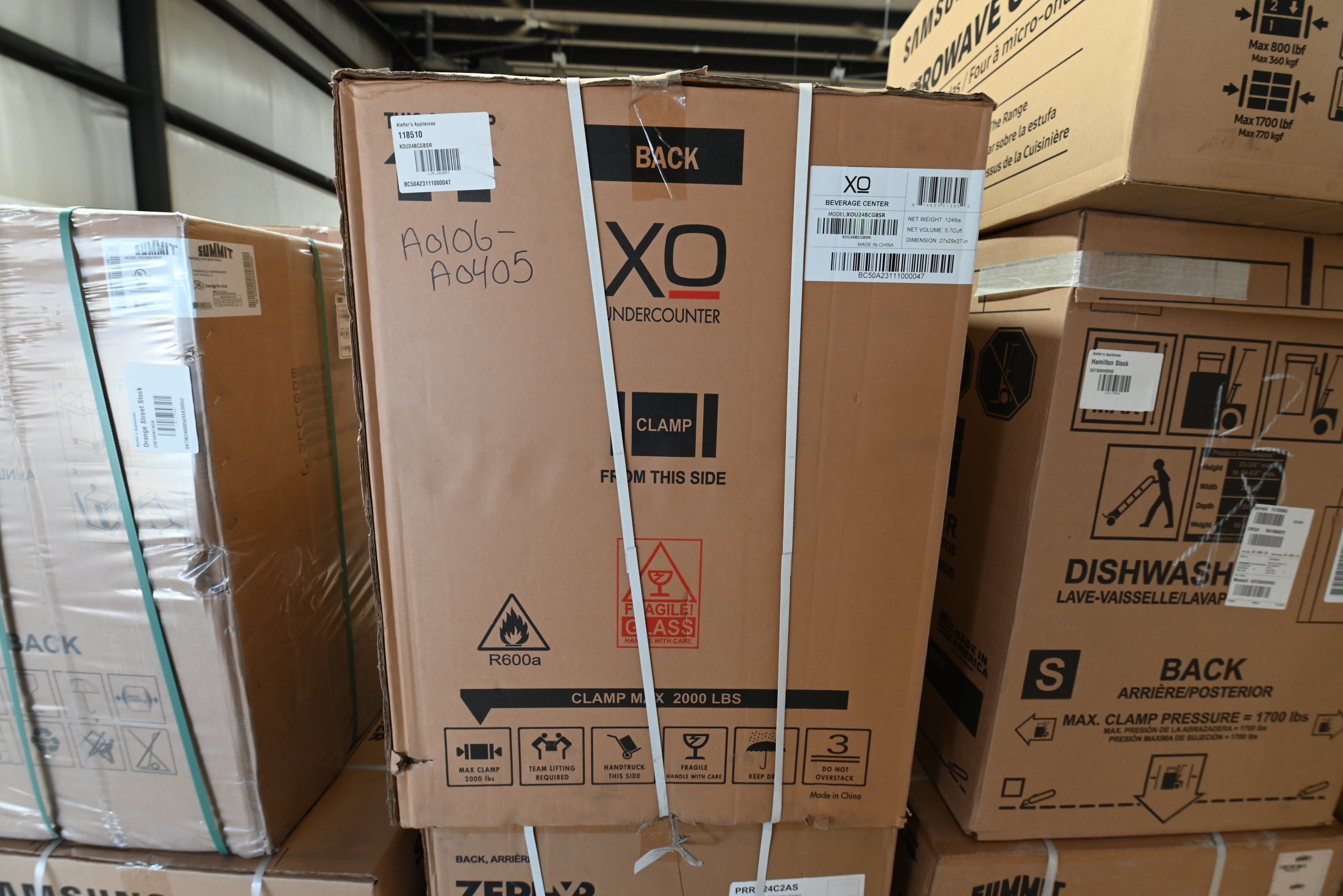 XO XOU24BCGBSR 24" Black Stainless Steel Undercounter Beverage Center