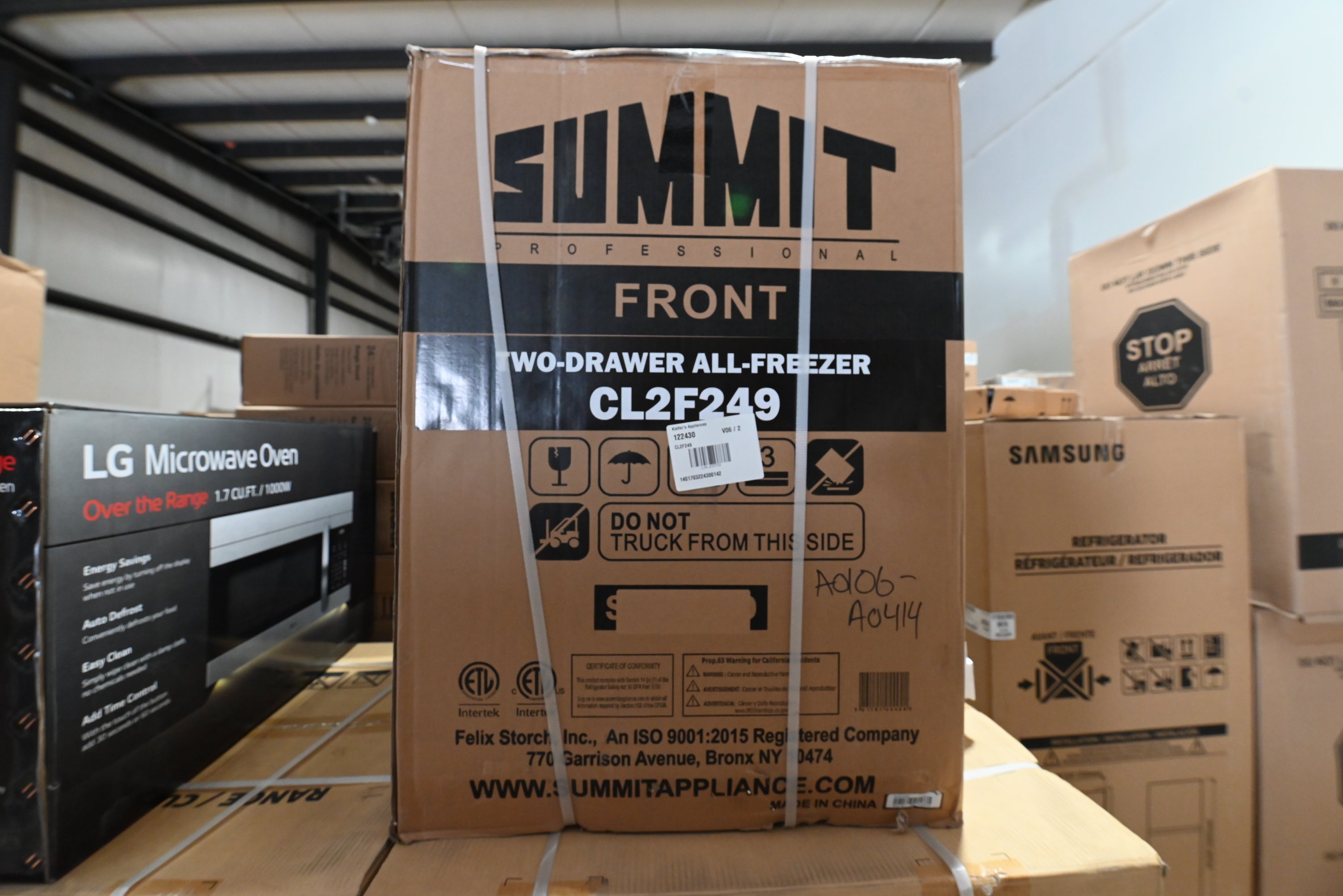 Summit CL2F249 24" Stainless Steel Undercounter Freezer Drawers