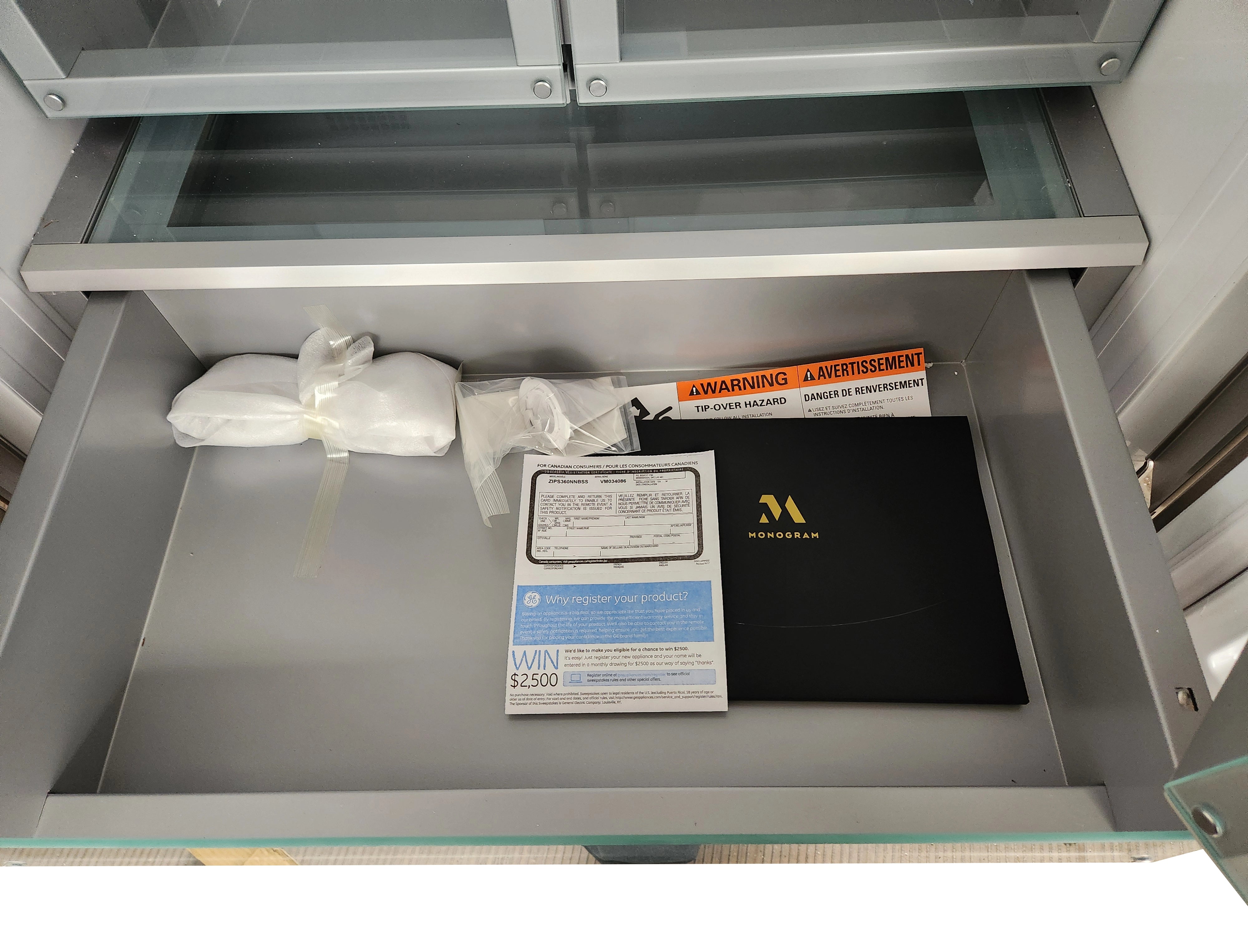 Monogram ZIPS360NNBSS 36" Stainless Steel French Door Refrigerator