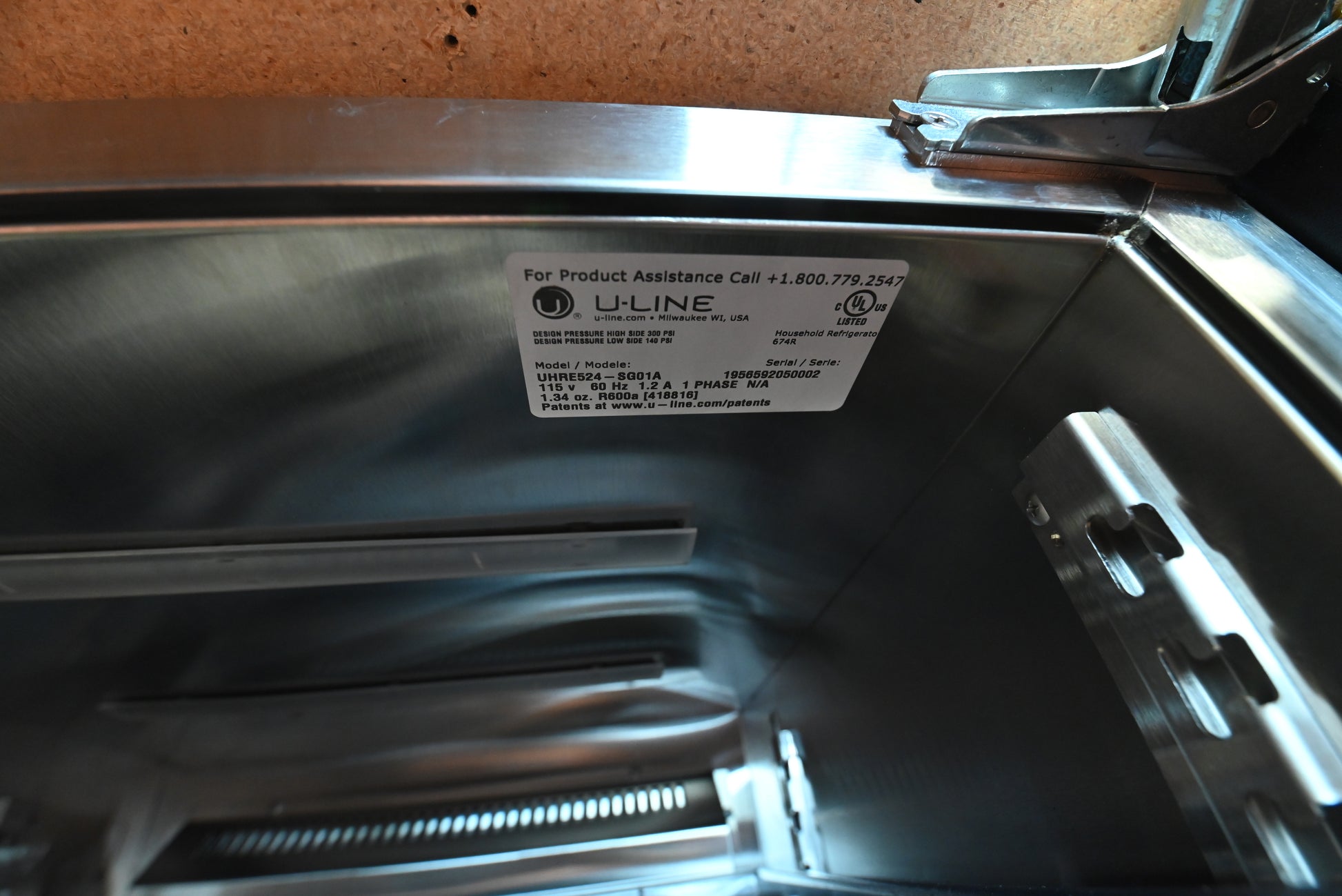 U-Line UHRE524-SG01A 24" Stainless Steel Undercounter Refrigerator