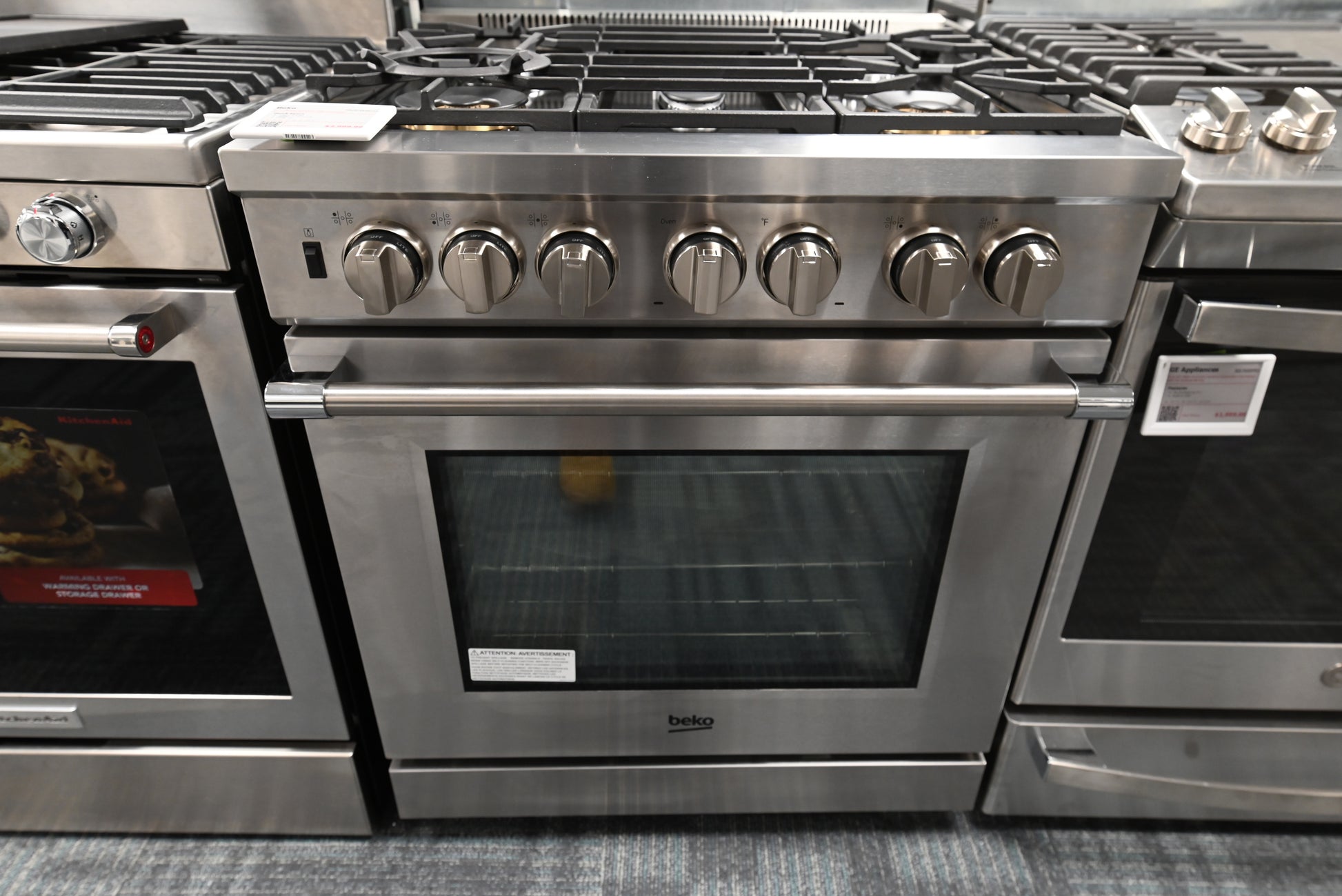 Beko PRGR34552SS 30" Stainless Steel Pro-Style Gas Range