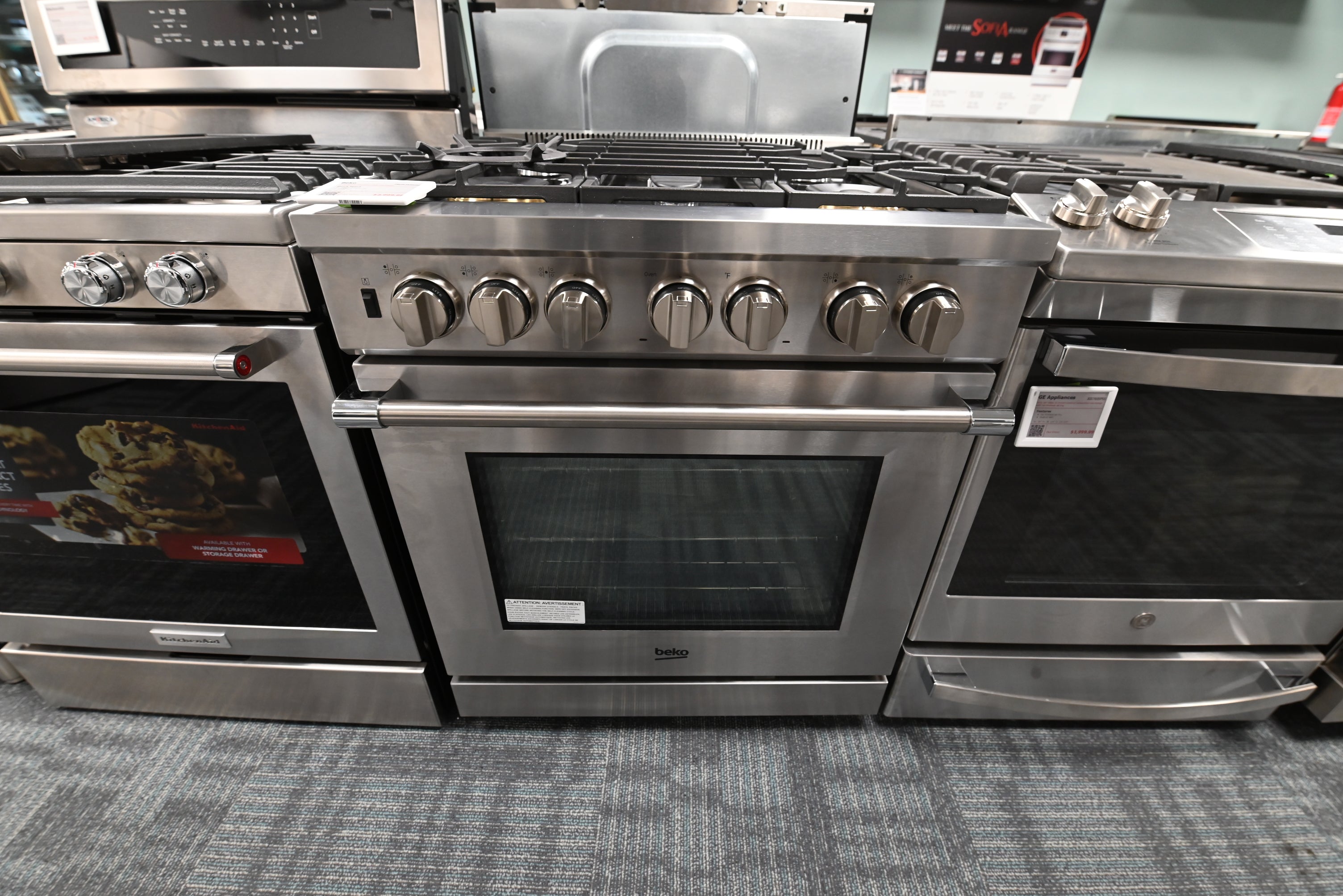 Beko PRGR34552SS 30" Stainless Steel Pro-Style Gas Range