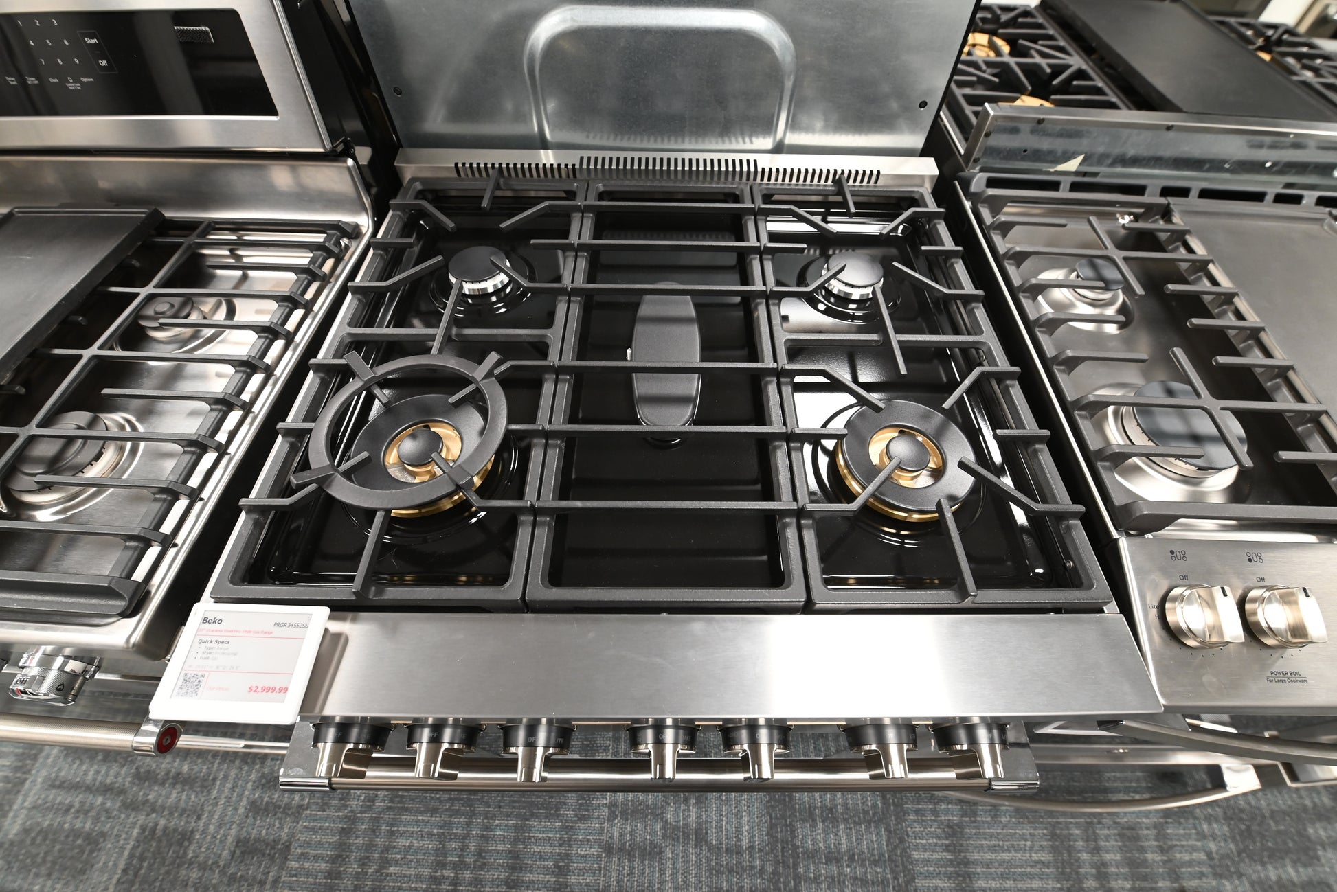 Beko PRGR34552SS 30" Stainless Steel Pro-Style Gas Range