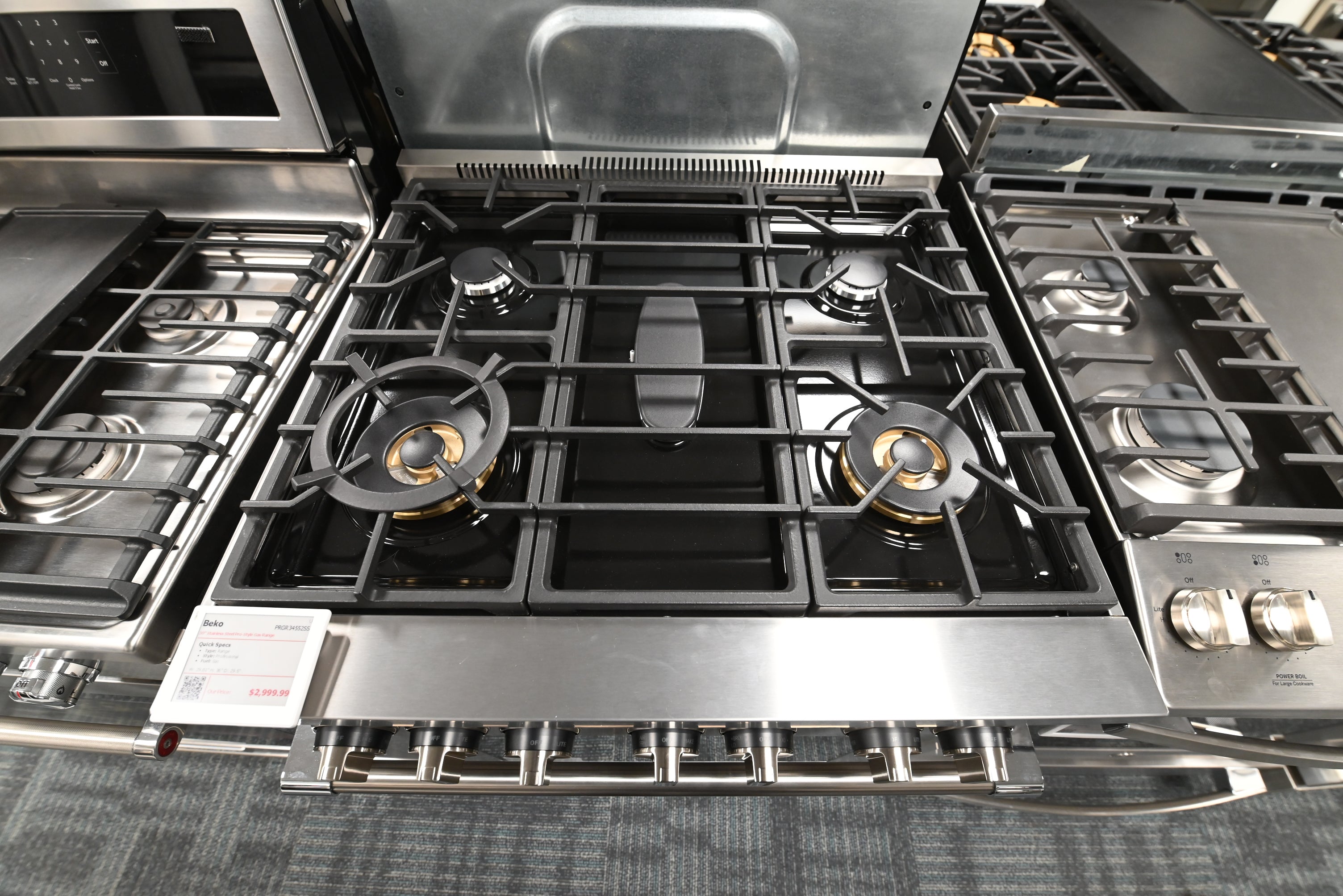 Beko PRGR34552SS 30" Stainless Steel Pro-Style Gas Range