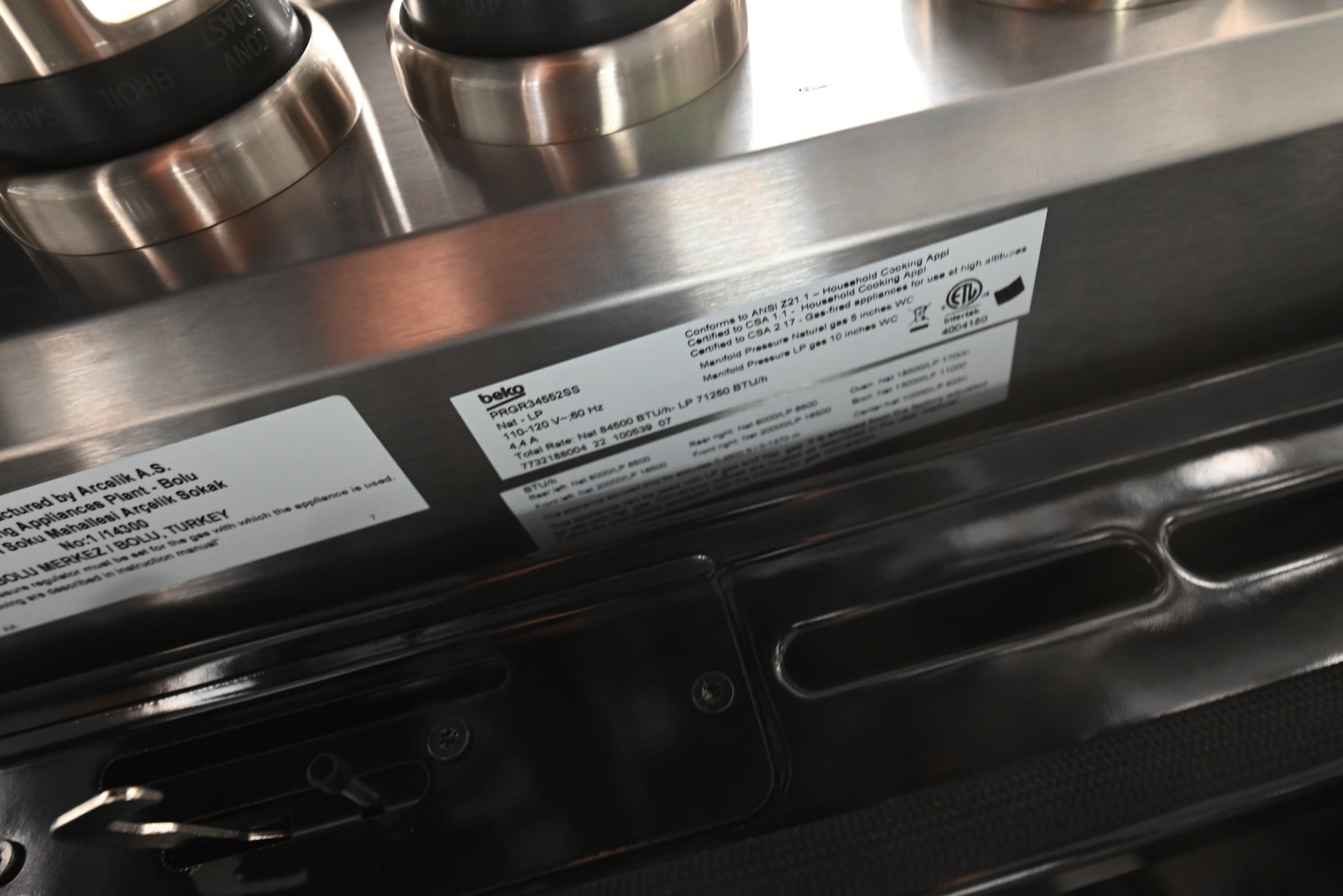 Beko PRGR34552SS 30" Stainless Steel Pro-Style Gas Range