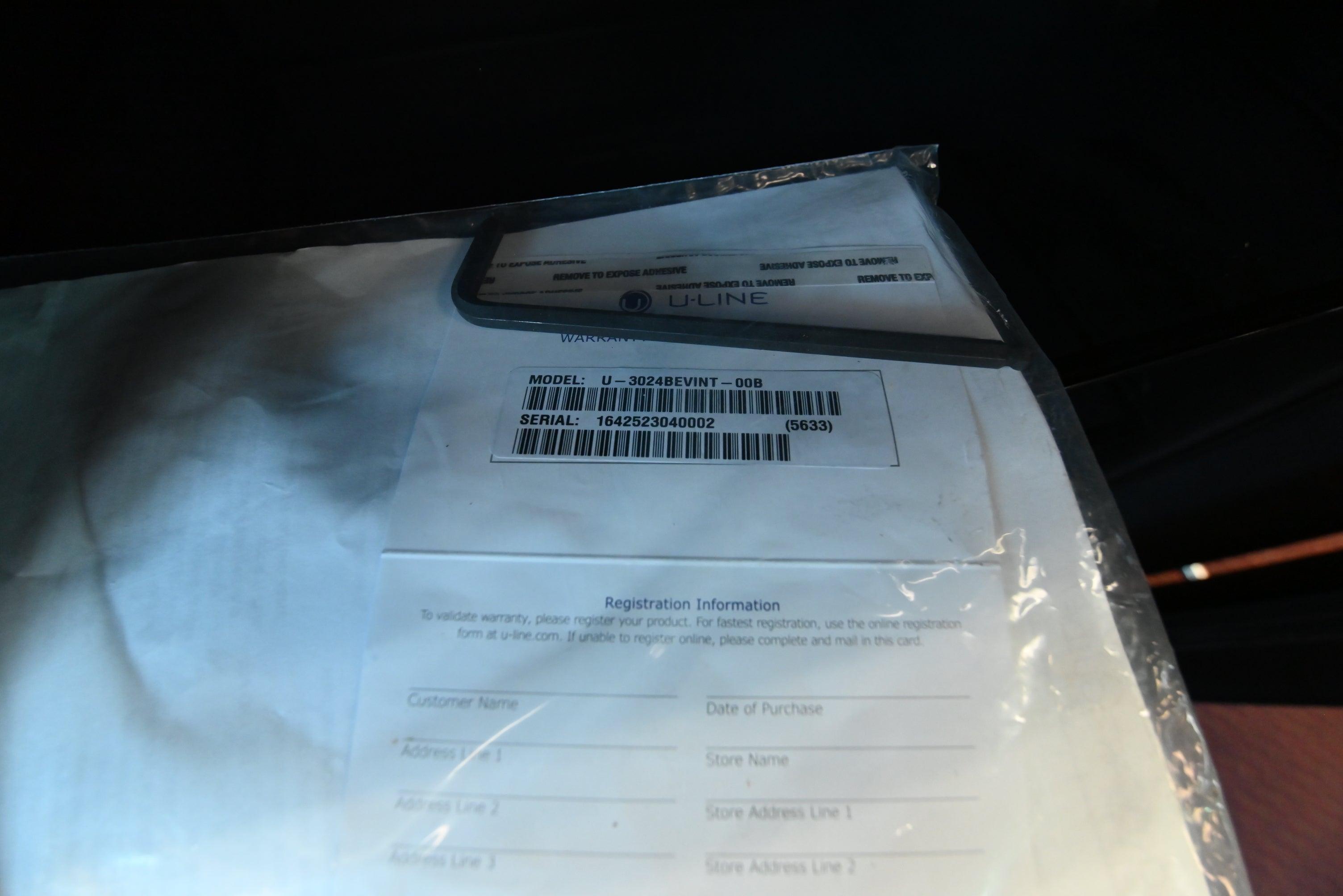 U-Line U-3024BEVINT-00B 24" Panel Ready Beverage Center