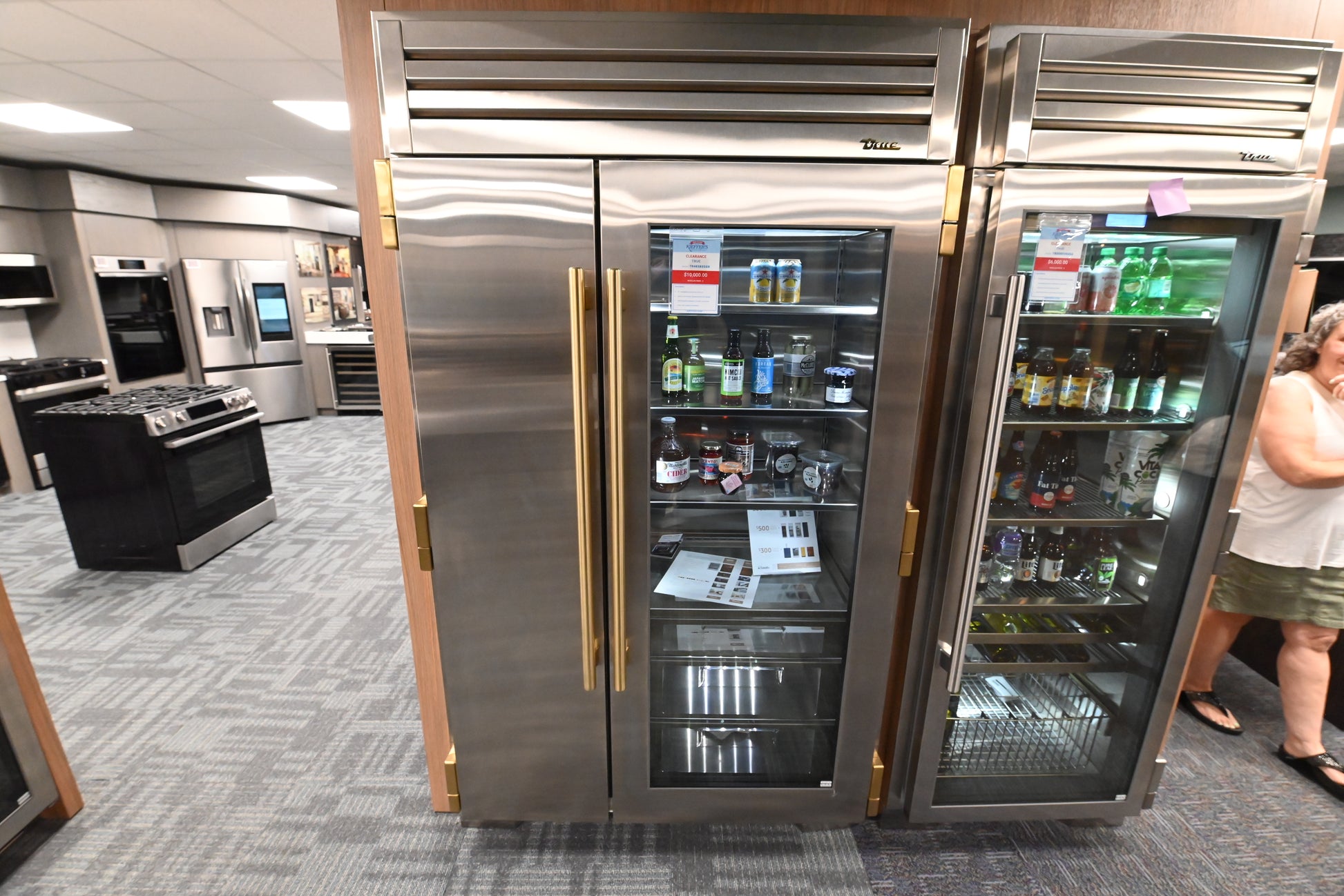 True Residential TR-48SBS-SG-B 48" Stainless Steel Side by Side Refrigerator