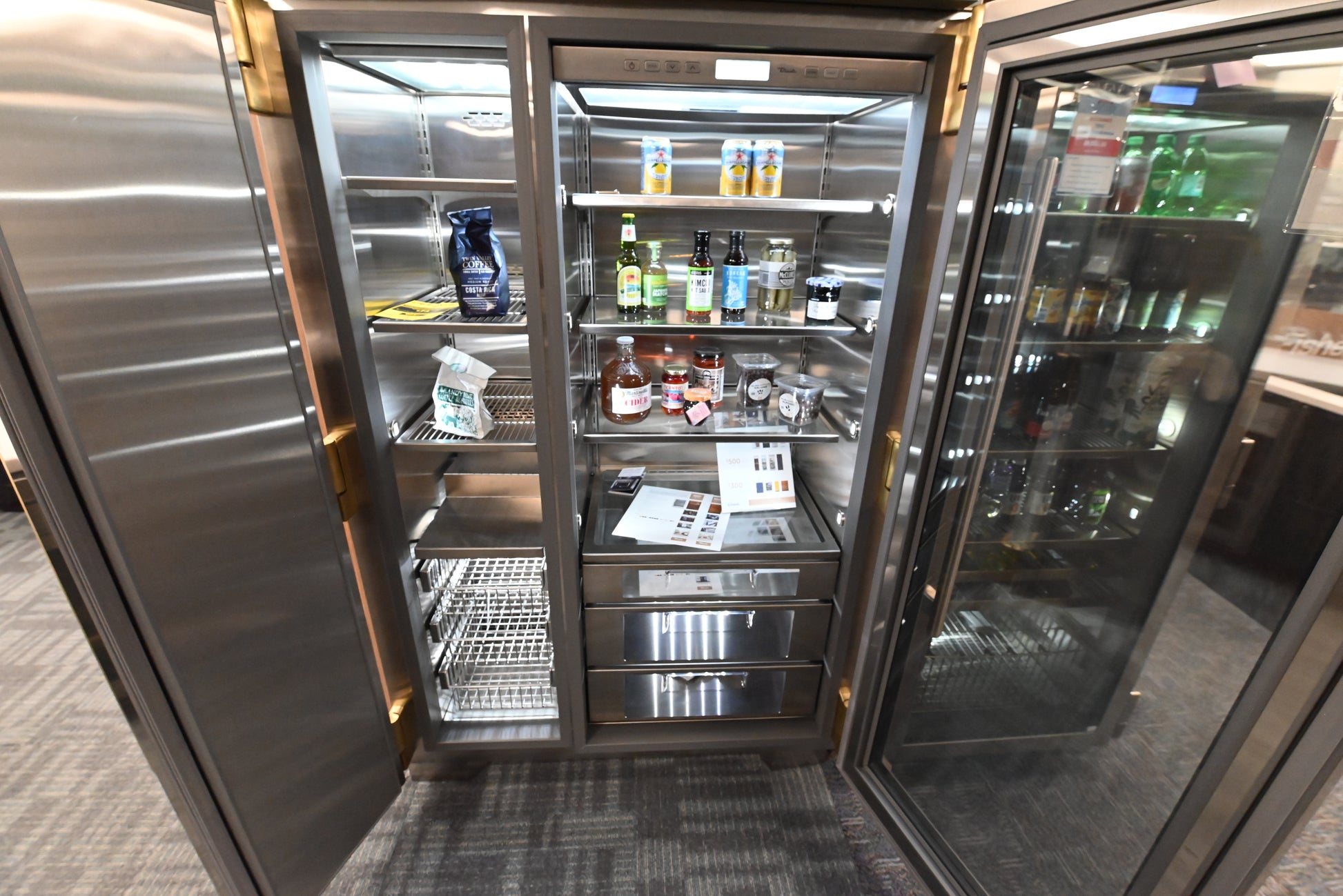 True Residential TR-48SBS-SG-B 48" Stainless Steel Side by Side Refrigerator