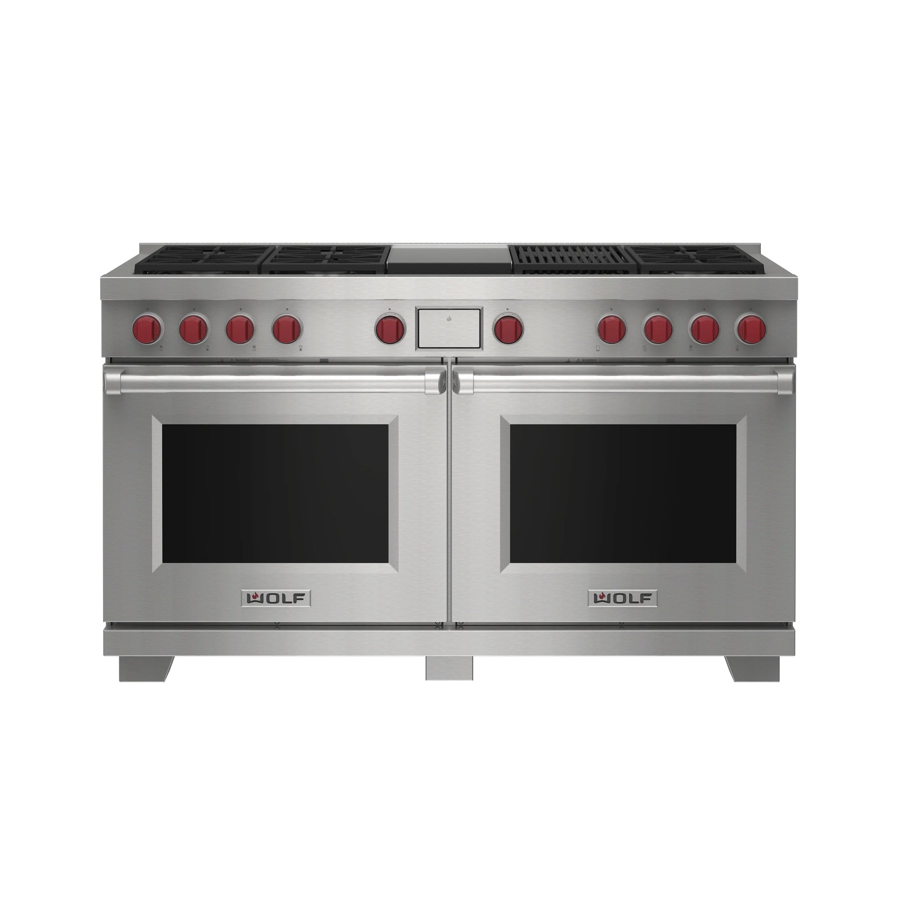 Wolf DF60650CG/S/P 60" Stainless Steel Dual Fuel Smart Freestanding Range with Griddle and Grill