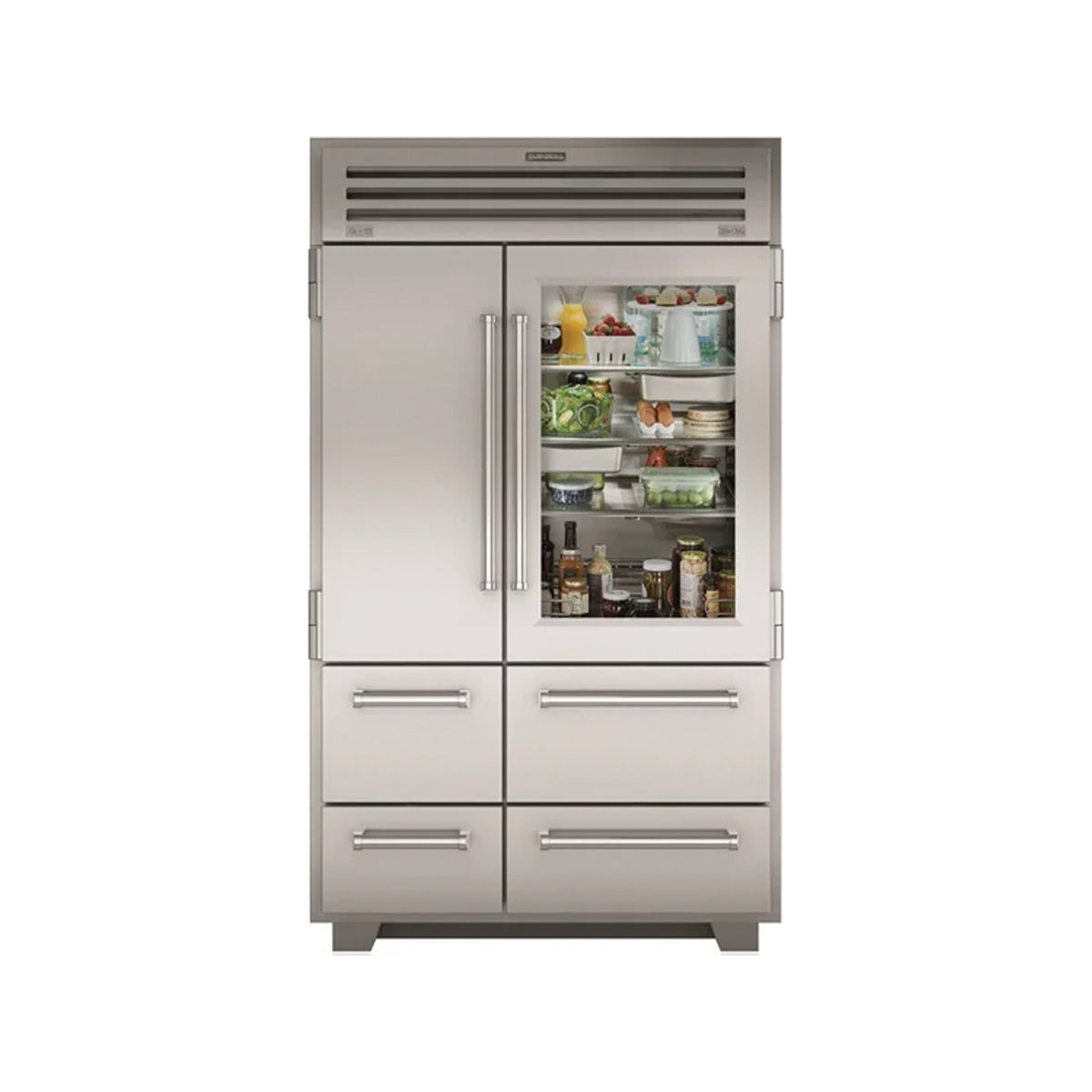 Sub-Zero Certified PRO4850G 48" Stainless Steel Refrigerator/Freezer with Glass Door