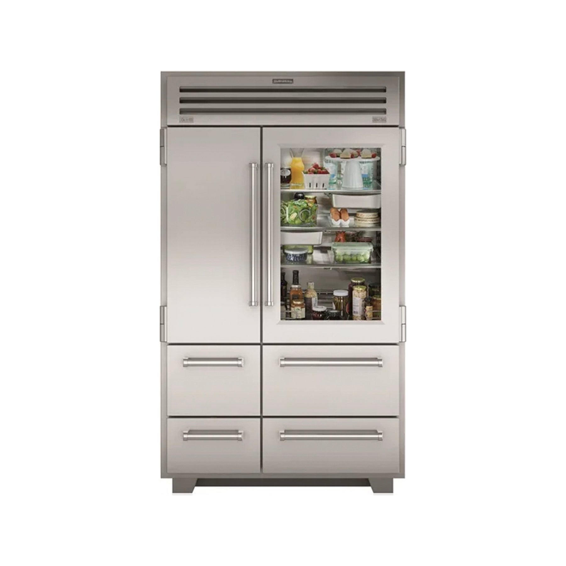 Sub-Zero Certified PRO4850G 48" Stainless Steel Refrigerator/Freezer with Glass Door