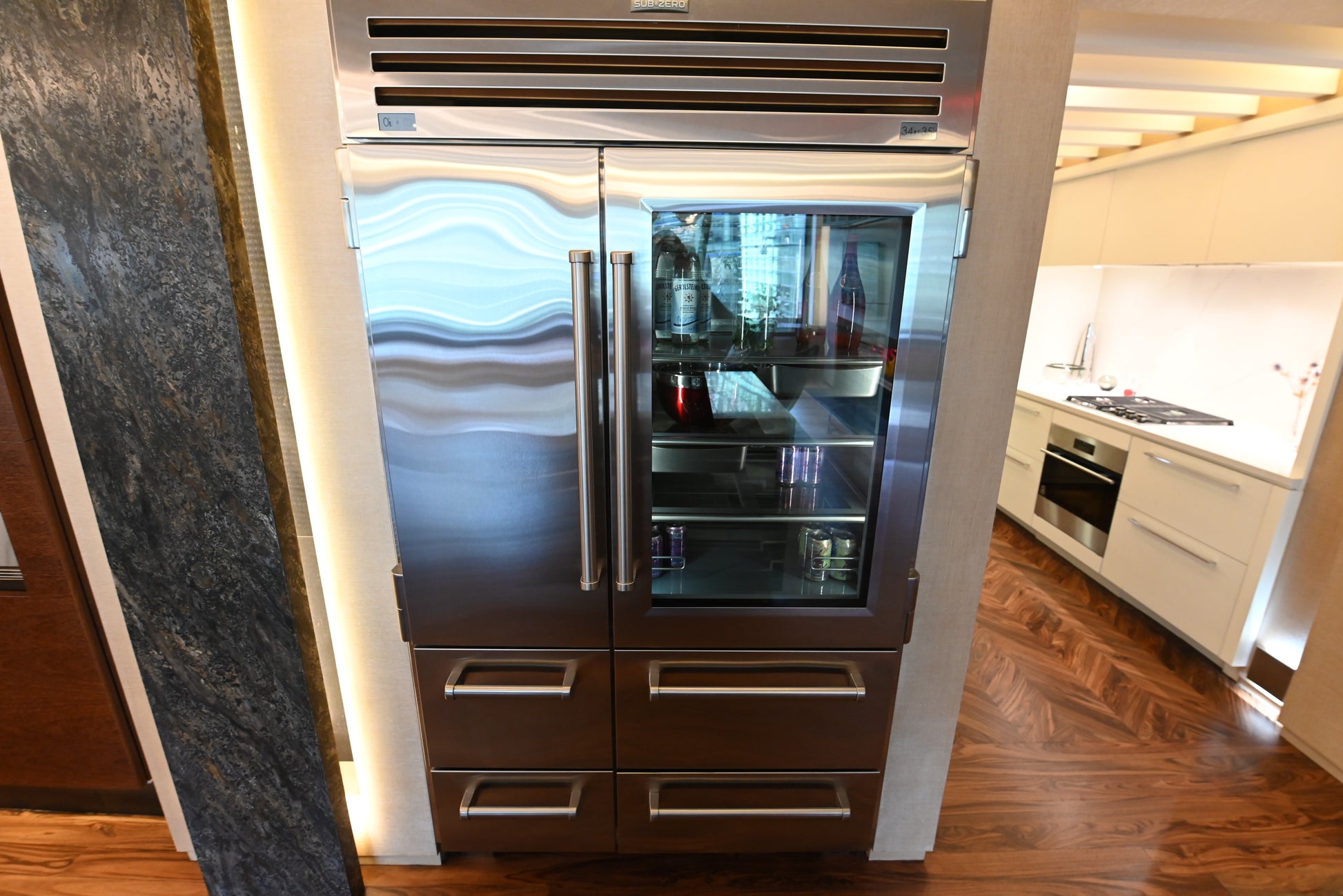 Sub-Zero Certified PRO4850G 48" Stainless Steel Refrigerator/Freezer with Glass Door