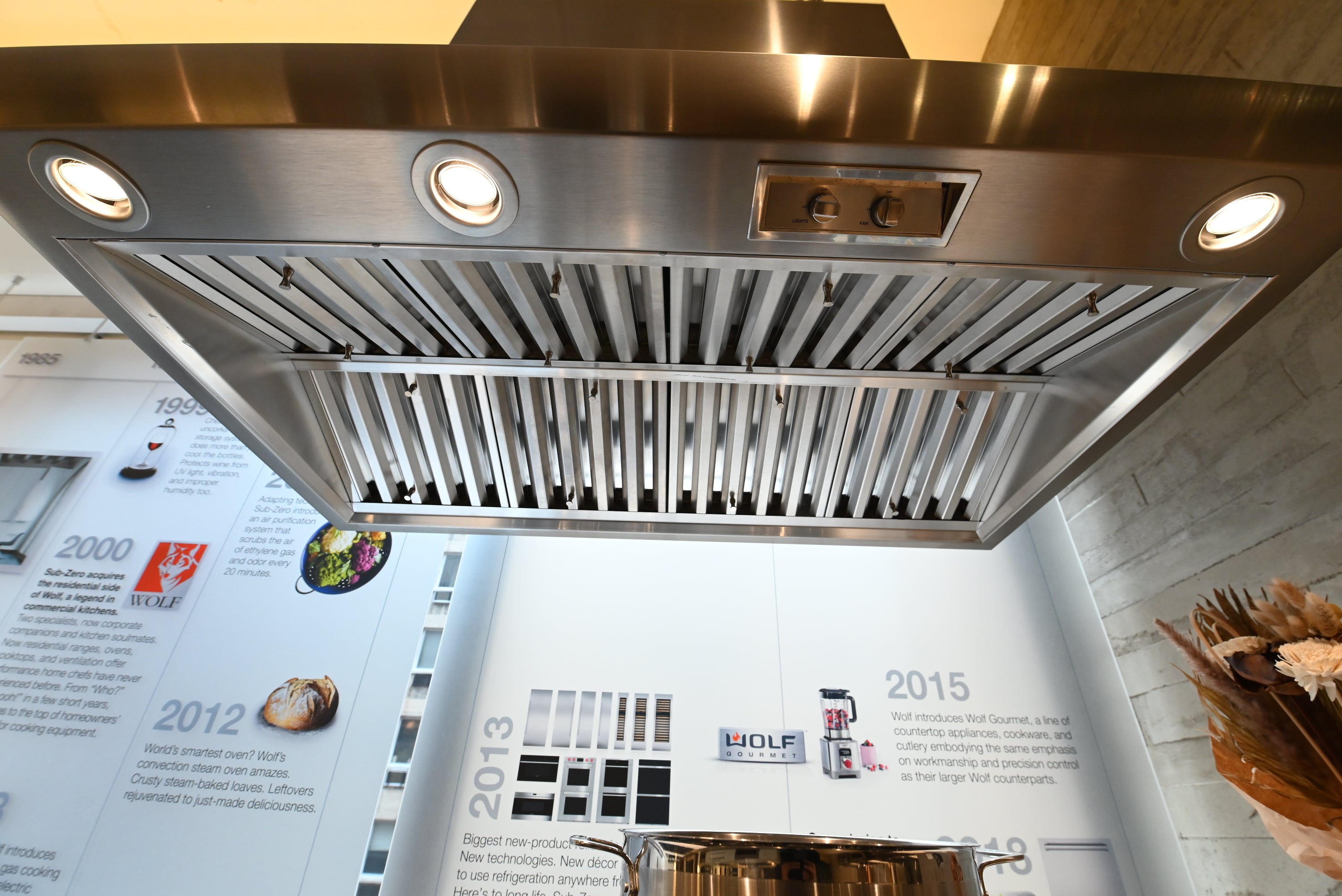 Wolf Certified PI543418 54" Stainless Steel Island Chimney Hood