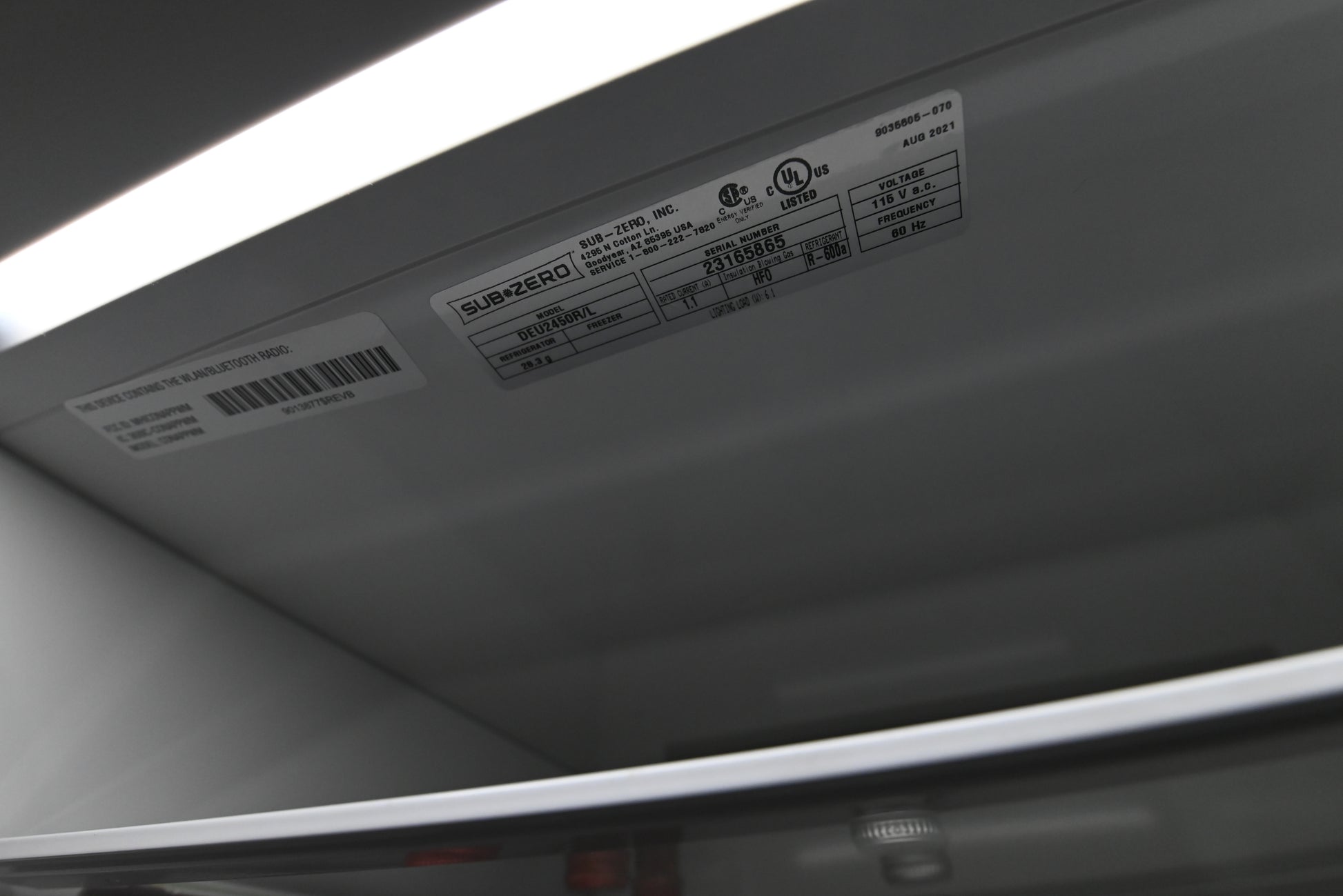 Sub-Zero Certified DEU2450R/L 24" Stainless Steel Undercounter Refrigerator