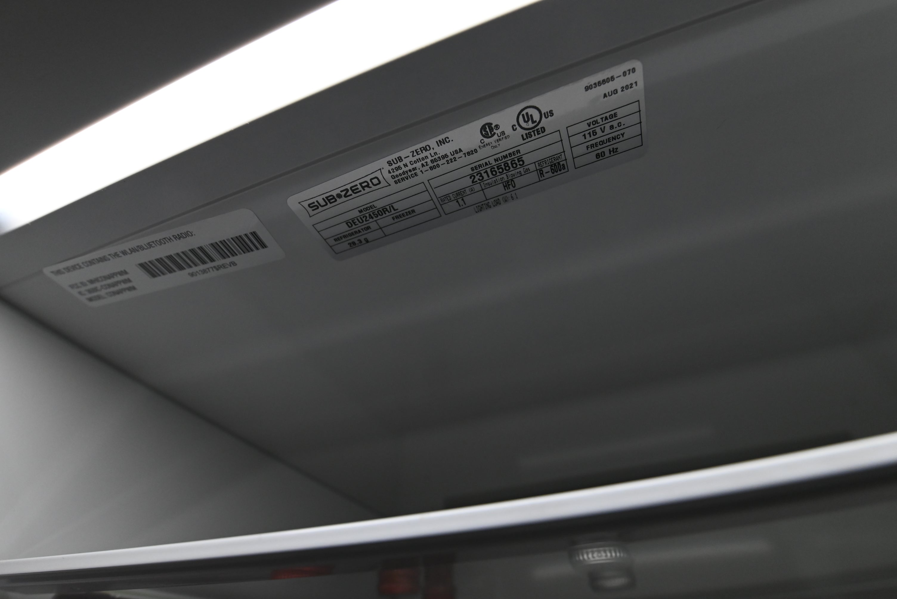 Sub-Zero Certified DEU2450R/L 24" Stainless Steel Undercounter Refrigerator