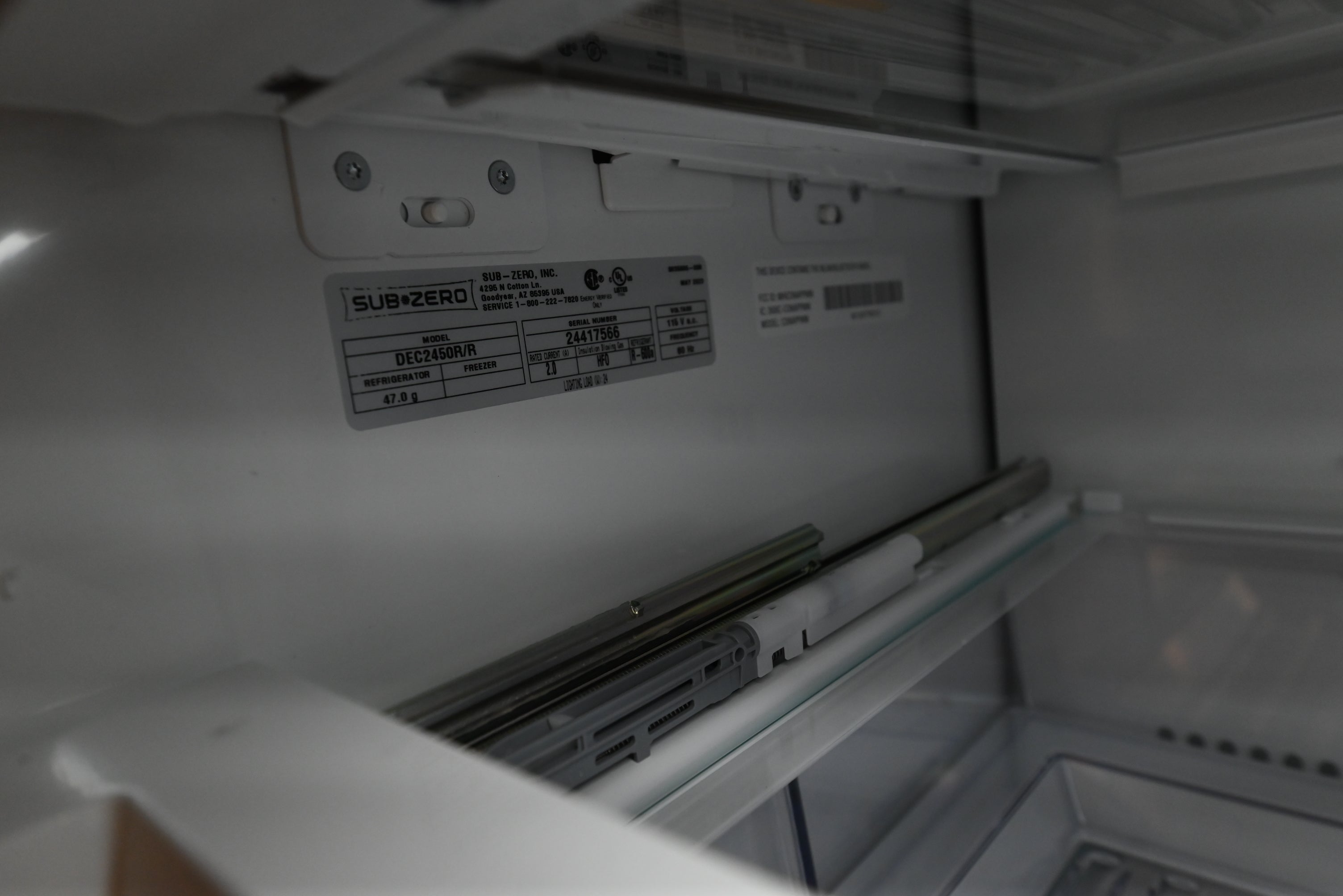 Sub-Zero Certified DEC2450R/R 24" Panel Ready Refrigerator Column