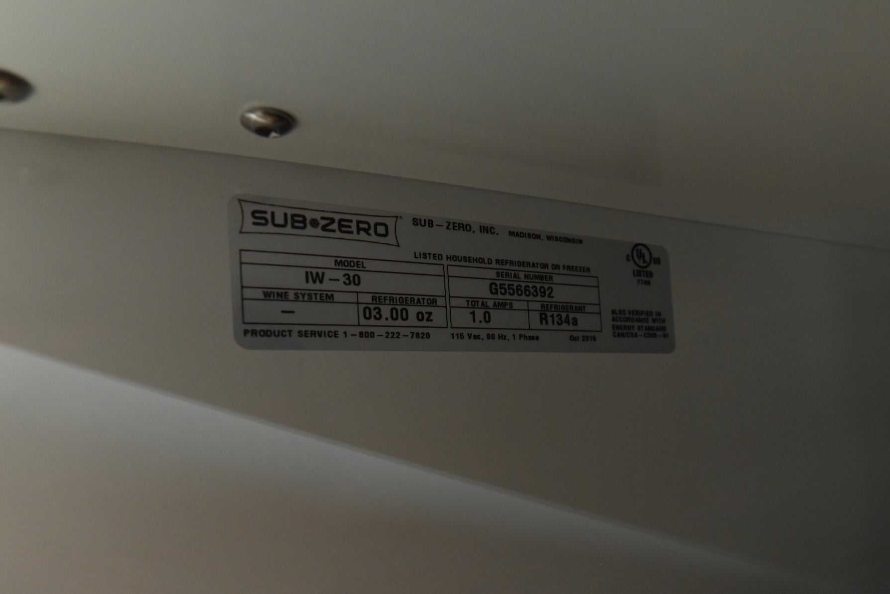 Sub-Zero Certified IW-30 30" Panel Ready Tall Wine Cooler