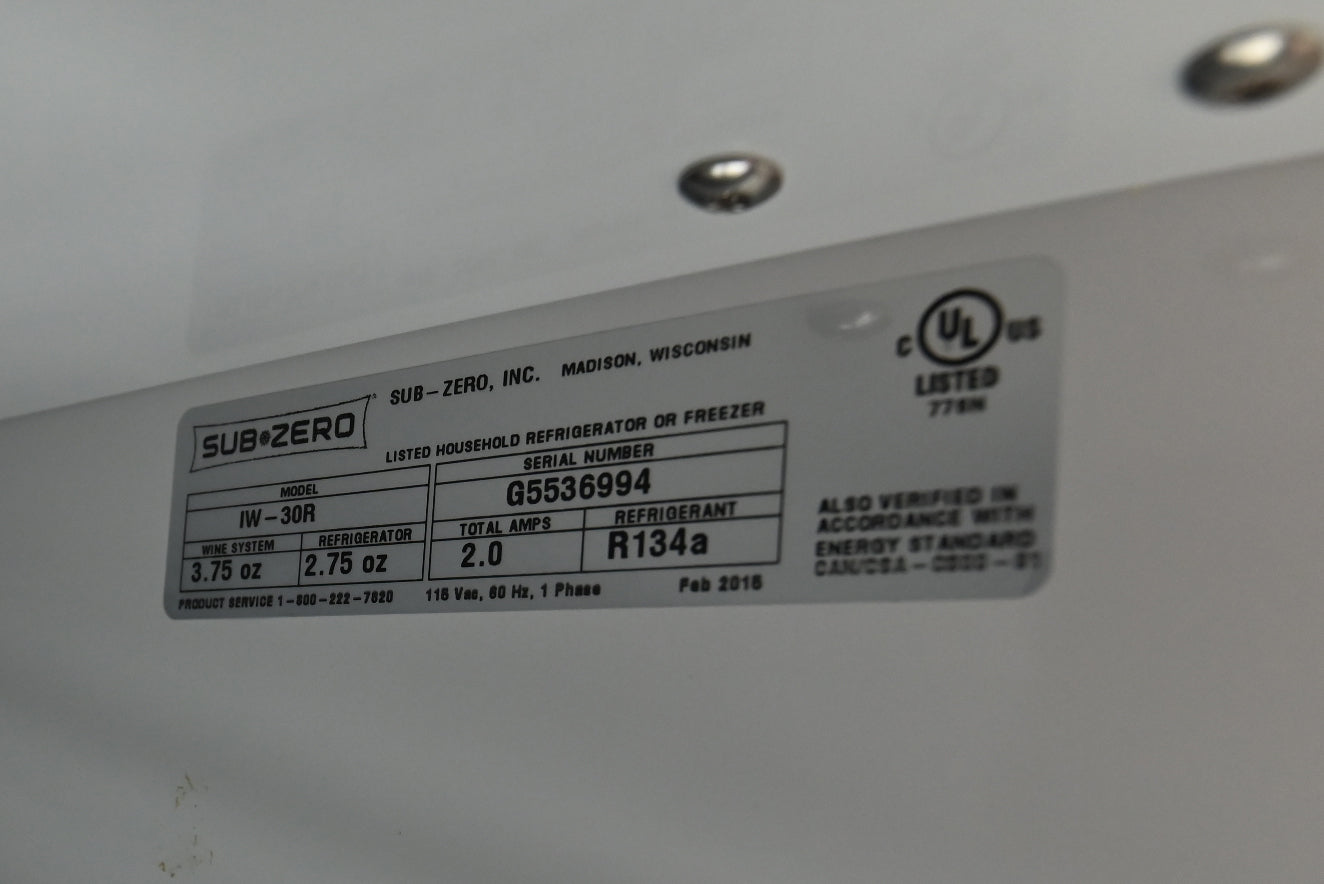 Sub-Zero Certified IW-30R 30" Panel Ready Smart Dual Zone Tall Wine Cooler