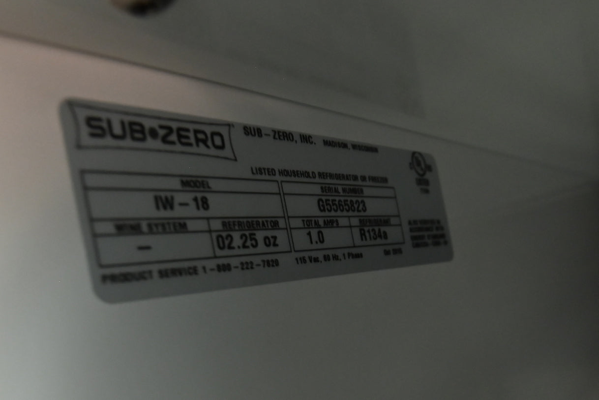 Sub-Zero Certified IW-18 18" Panel Ready Tall Dual Zone Smart Wine Cooler