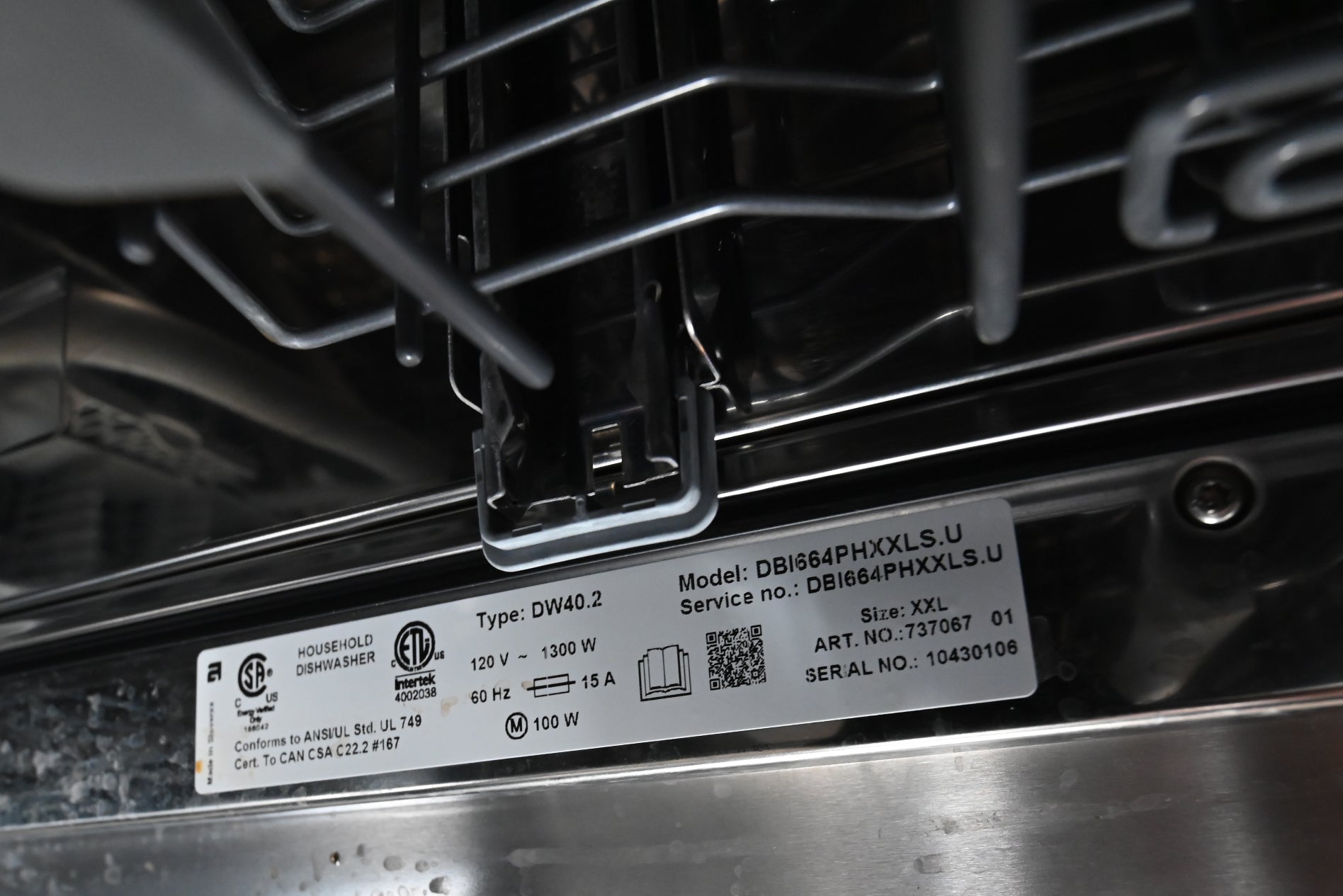 Asko Certified DBI664PHXXLS.U 24" Stainless Steel Dishwasher