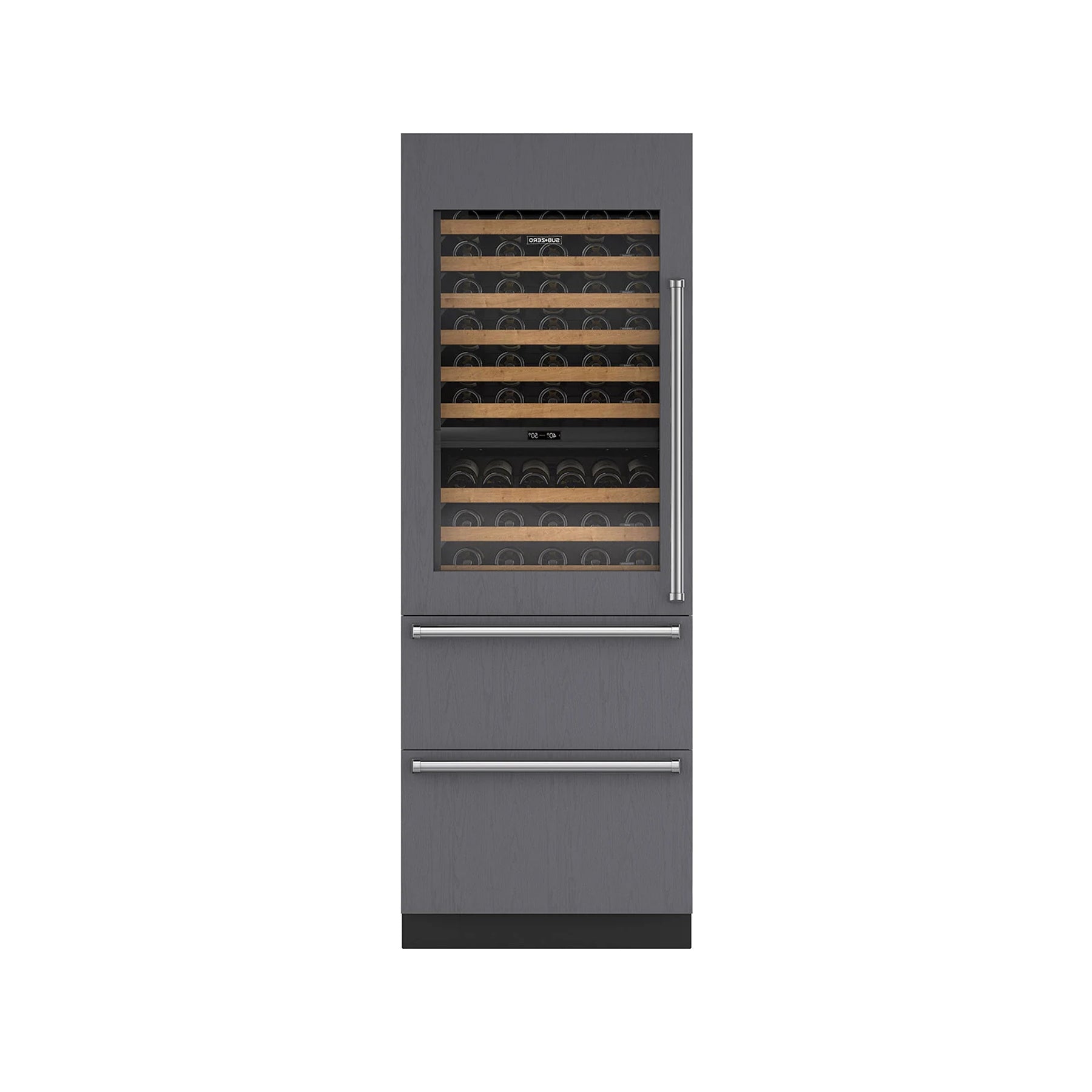 Sub-Zero Certified IW-30R 30" Panel Ready Dual Zone Tall Wine Cooler with Refrigerator Drawers