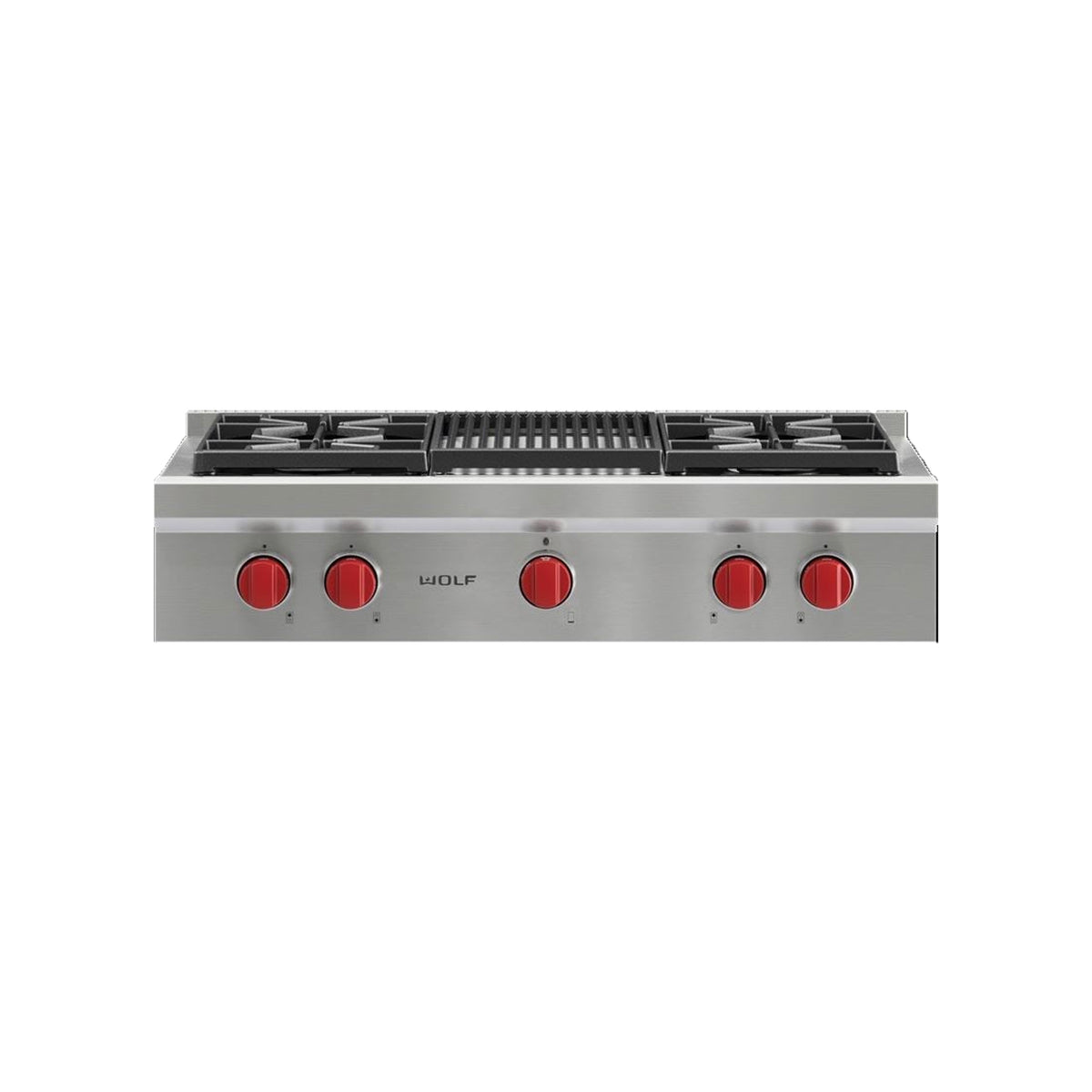 Wolf Certified SRT364C 36" Stainless Steel Pro-Style Gas Rangetop