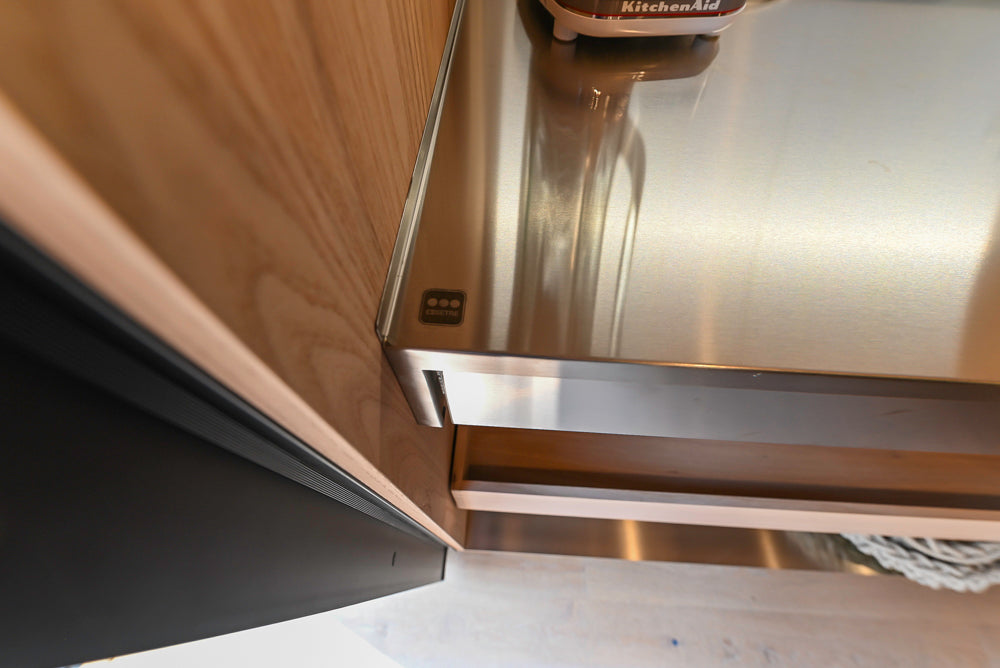 Valcucine Venture: Green Tea Glass Modern Kitchen with Island & Luxe Appliances