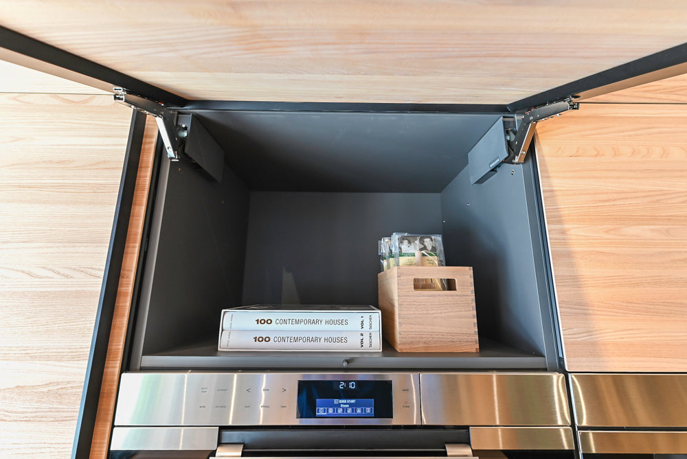 Valcucine Venture: Green Tea Glass Modern Kitchen with Island & Luxe Appliances