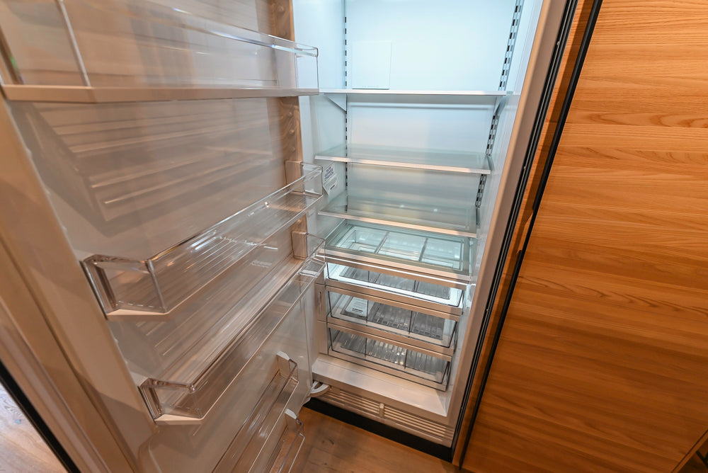 Valcucine Venture: Green Tea Glass Modern Kitchen with Island & Luxe Appliances