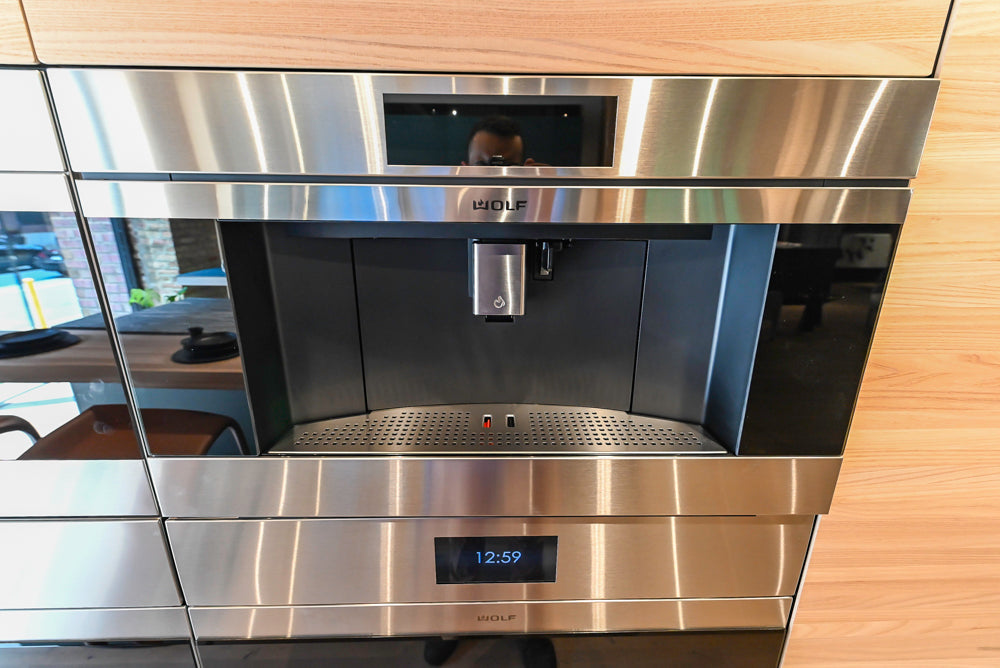 Valcucine Venture: Green Tea Glass Modern Kitchen with Island & Luxe Appliances