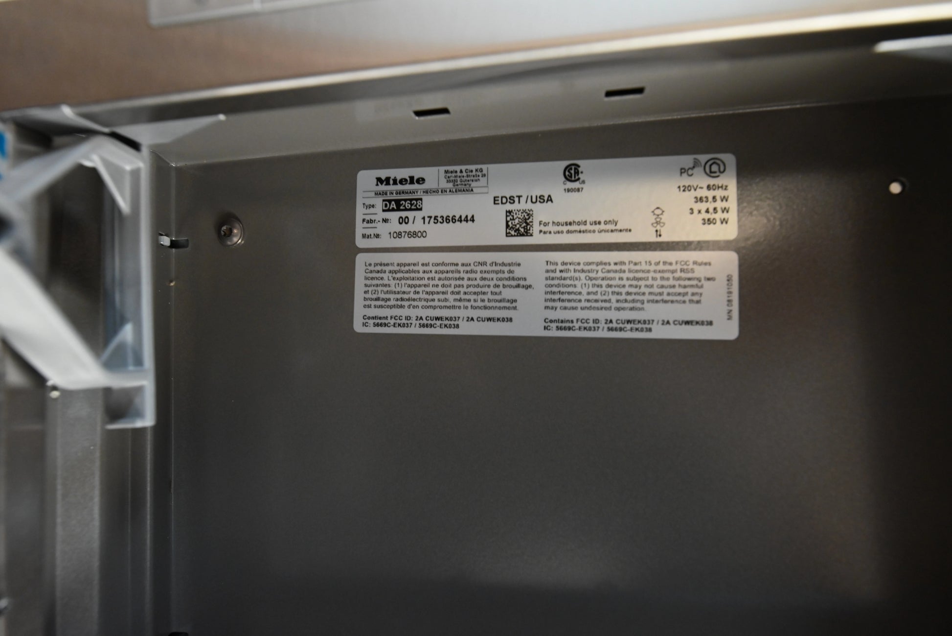 Miele DA2628 46" Stainless Steel Range Hood Insert with Blower