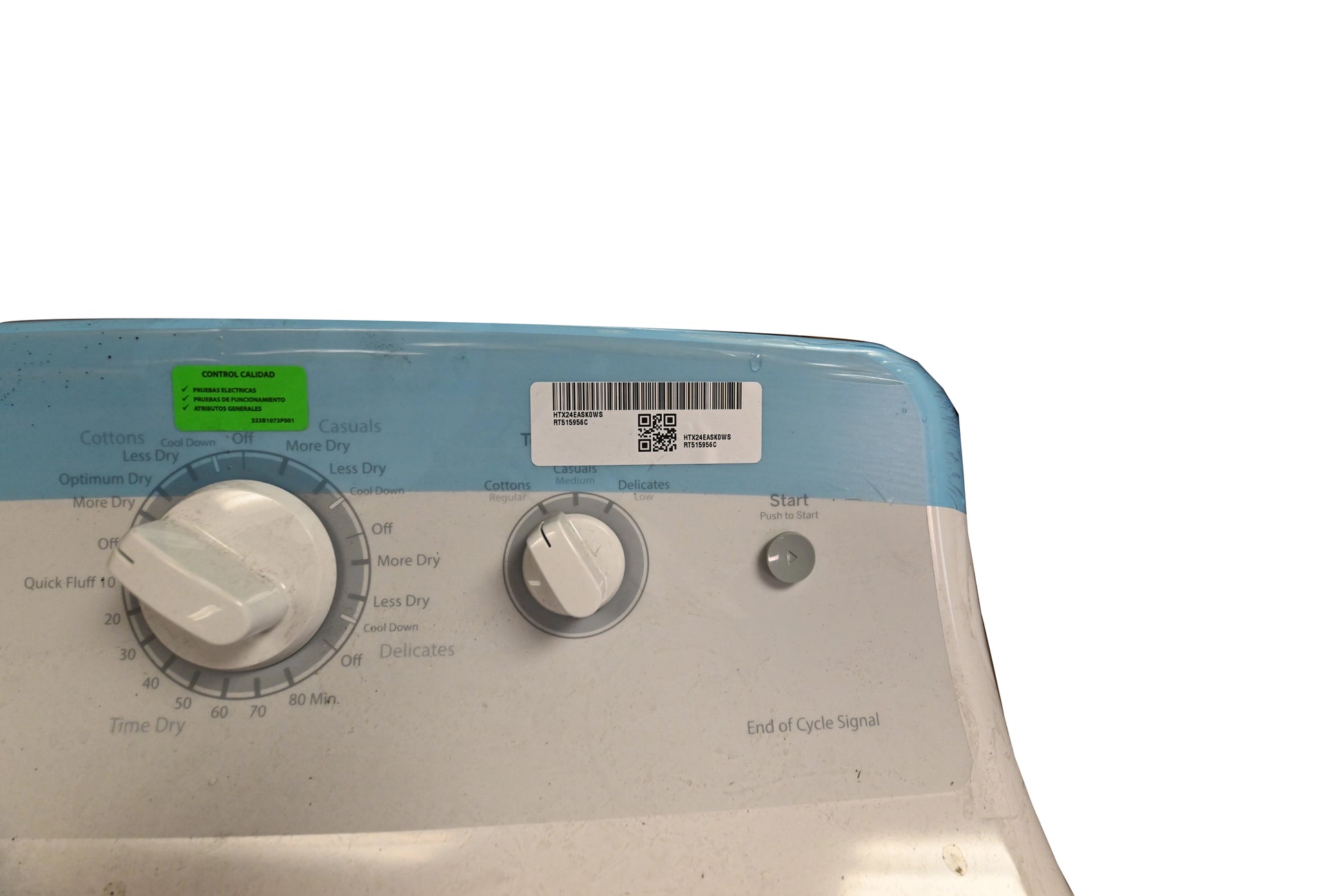 Hotpoint HTX24EASK0WS 27" White Front Load Electric Dryer