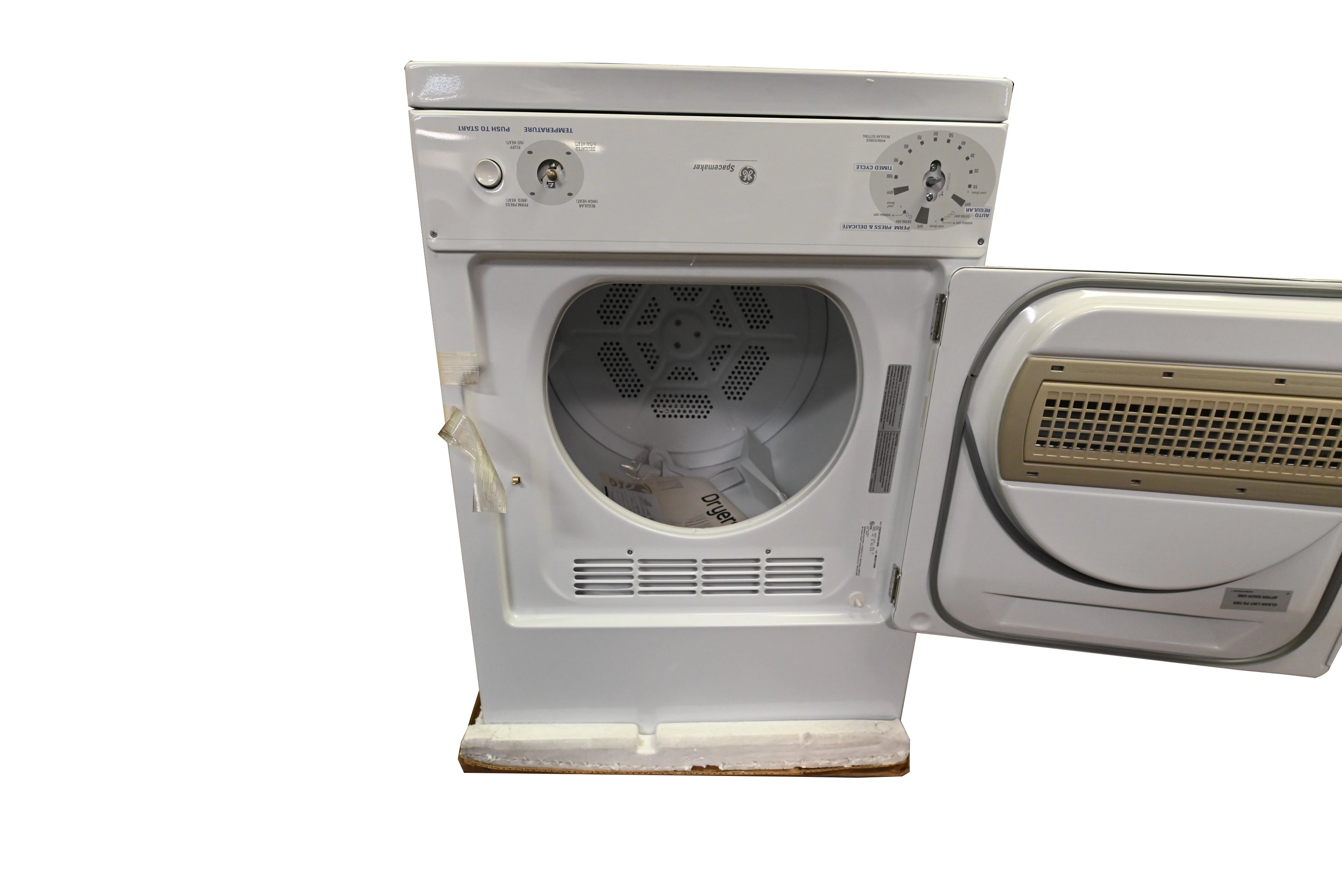 GE Spacemaker DSKS433EB1WW 24" White Stationary Electric Dryer