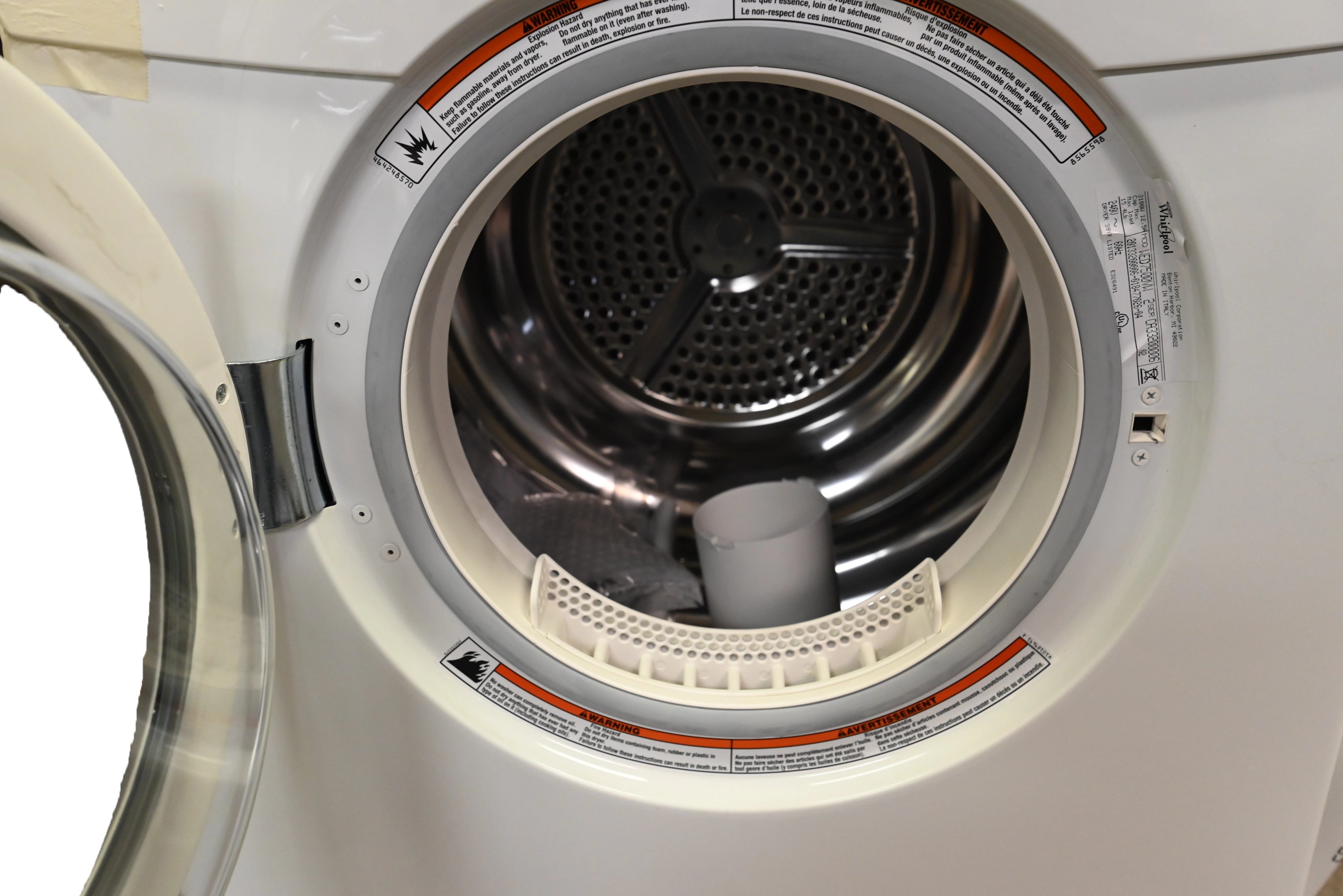 Whirpool WED7500VW 24" White Front Load Electric Dryer