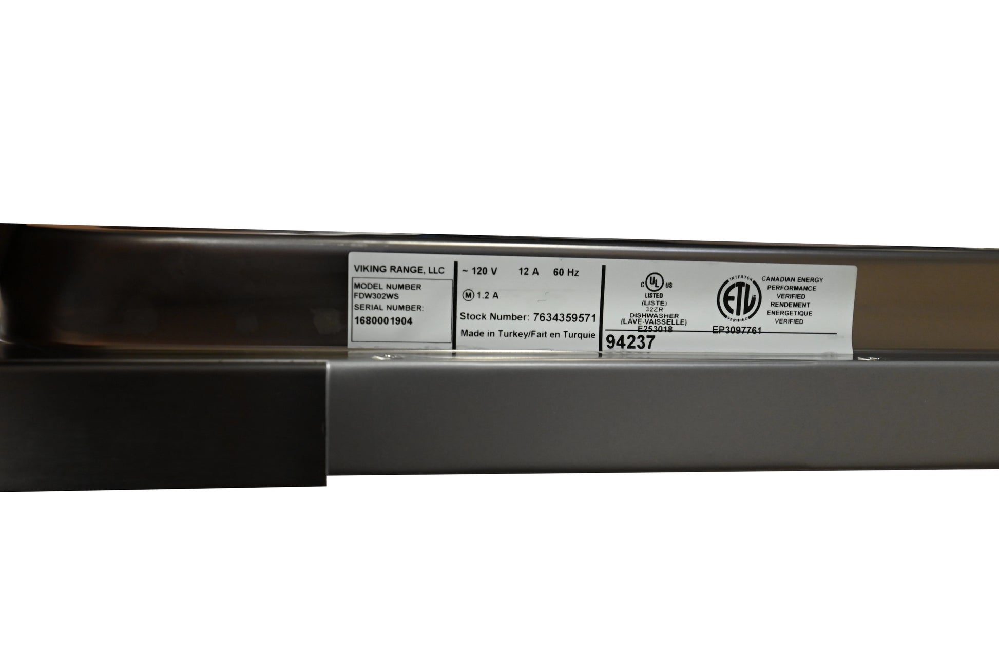 Viking FDW302WS 24" Panel Ready Fully Integrated Dishwasher