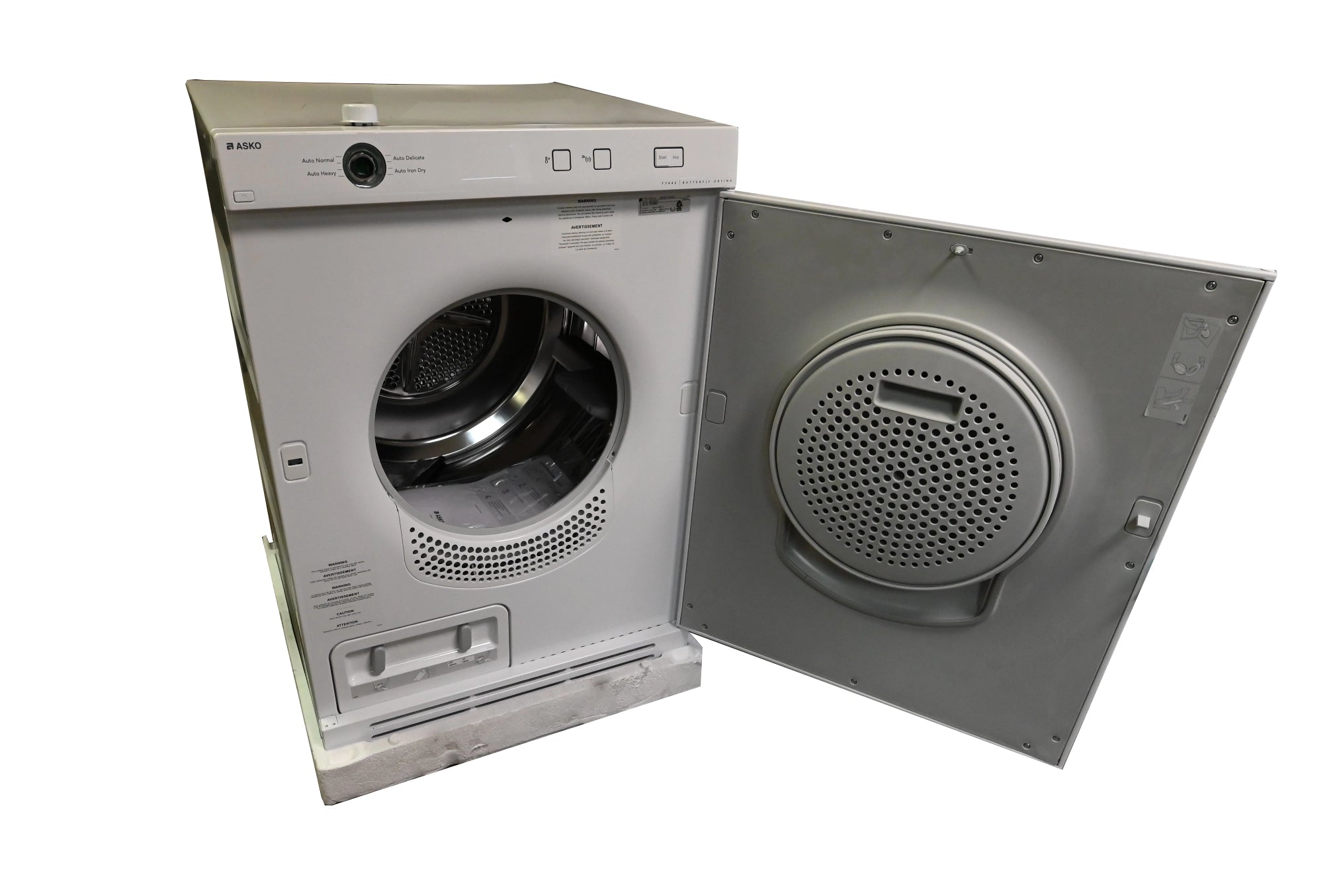 Asko T744CW 24" White Front Load Electric Dryer