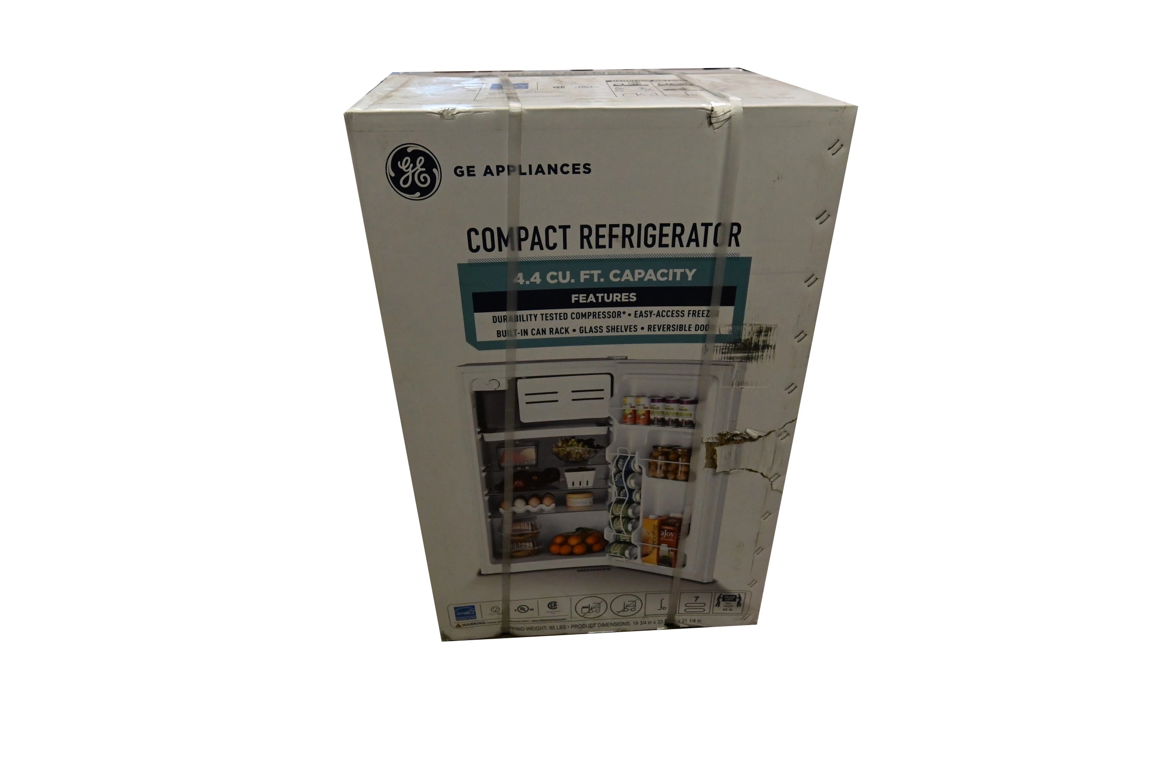 GE GME04GGKBWW 20" White Freestanding Compact Refrigerator