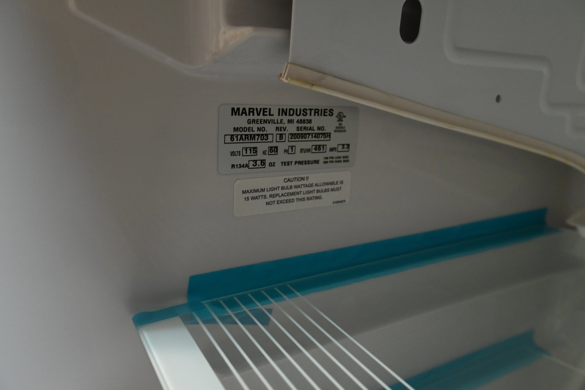 Marvel 61ARM703 24" Black All Refrigerator