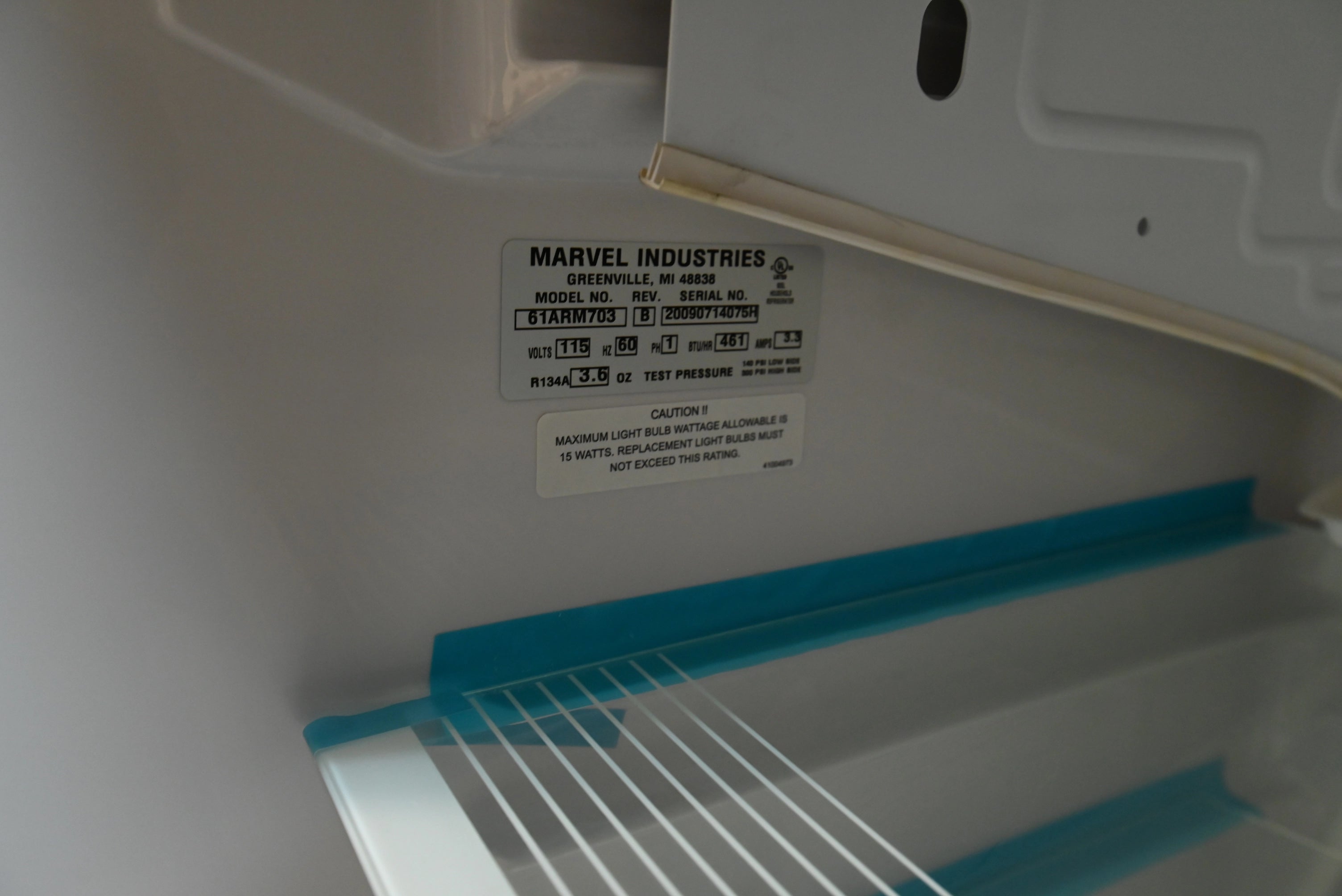 Marvel 61ARM703 24" Black All Refrigerator